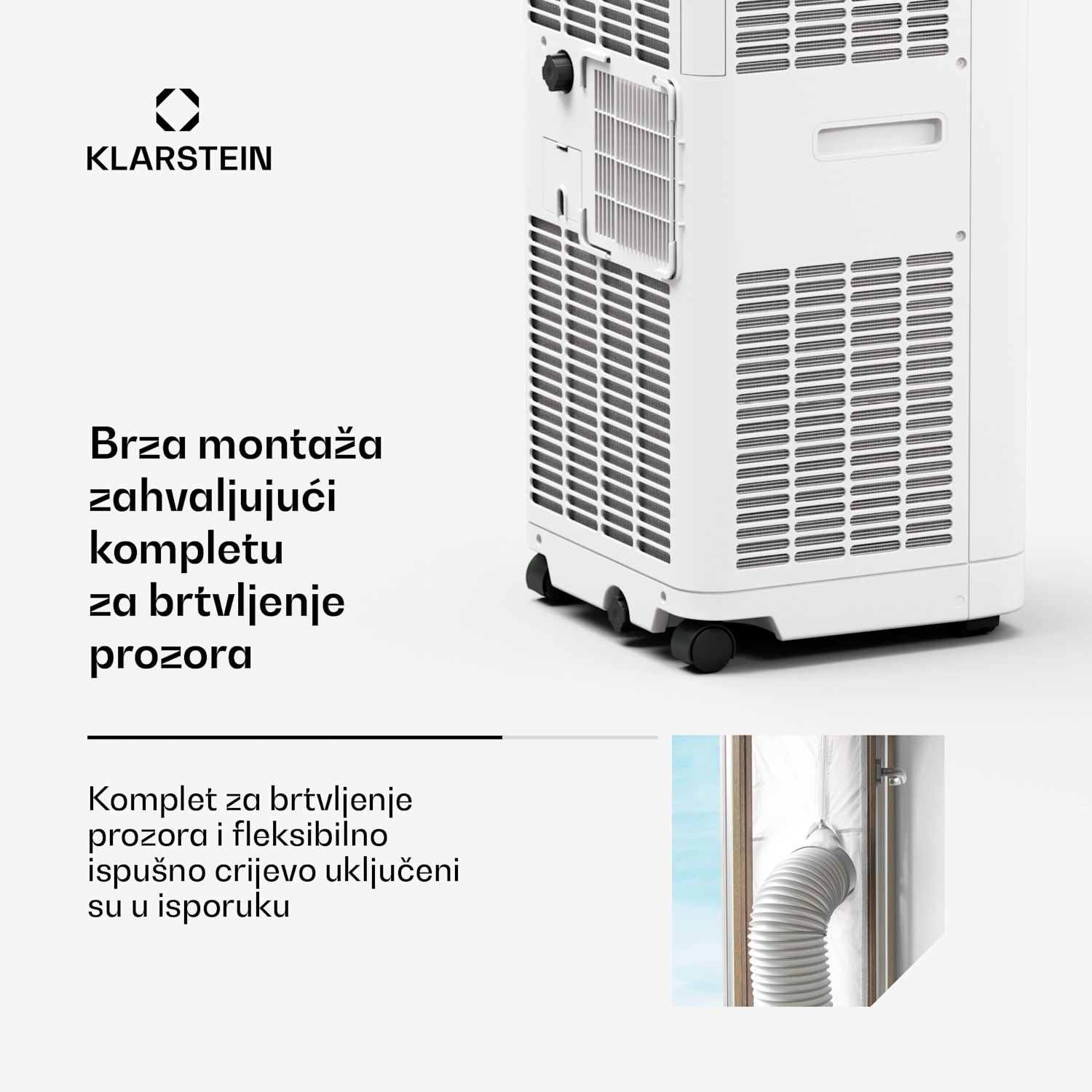 Breeze Box 9K Smart PAC klima uređaj, režim 3 u 1| Inteligentna kontrola, do 32 m², 24-satni tajmer, prijenosni 9.000 BTU | Bijela