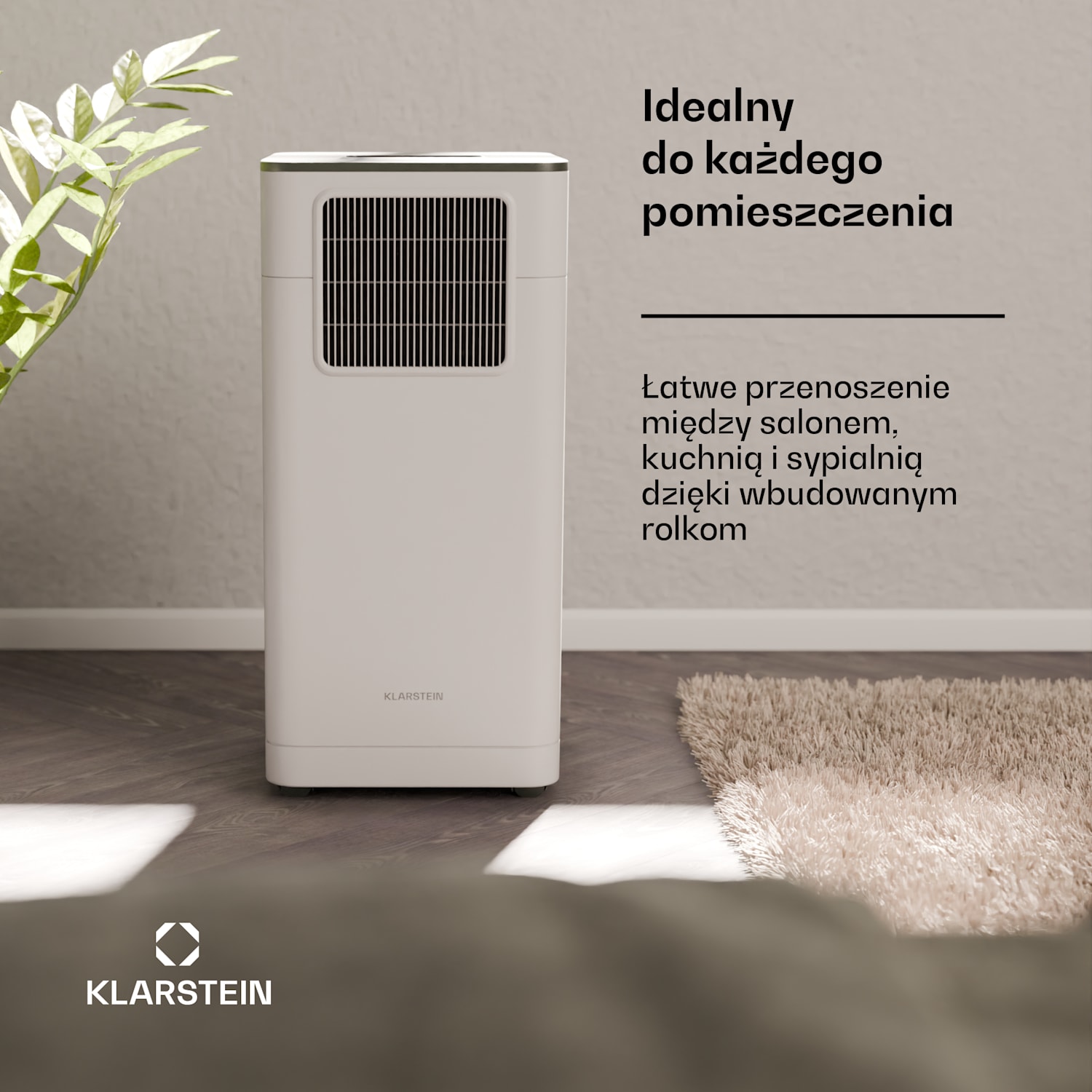 Breeze Box 9K Smart PAC klimatyzator przenośny, 3 w 1, inteligentne sterowanie, do 32 m², 24-godzinny timer 9.000 BTU | Biały