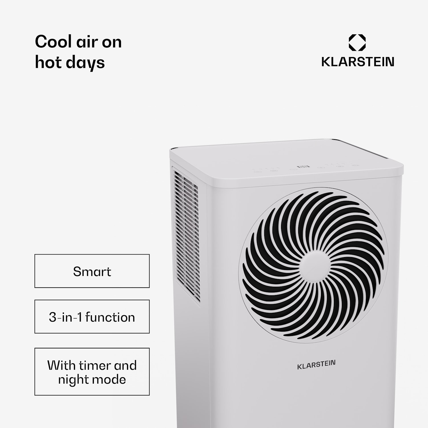 Aero Ring 7K ilmastointilaite 7000 BTU siirrettävä ja älykäs max. 25 m² puheohjauksella 7.000 BTU | Valkoinen