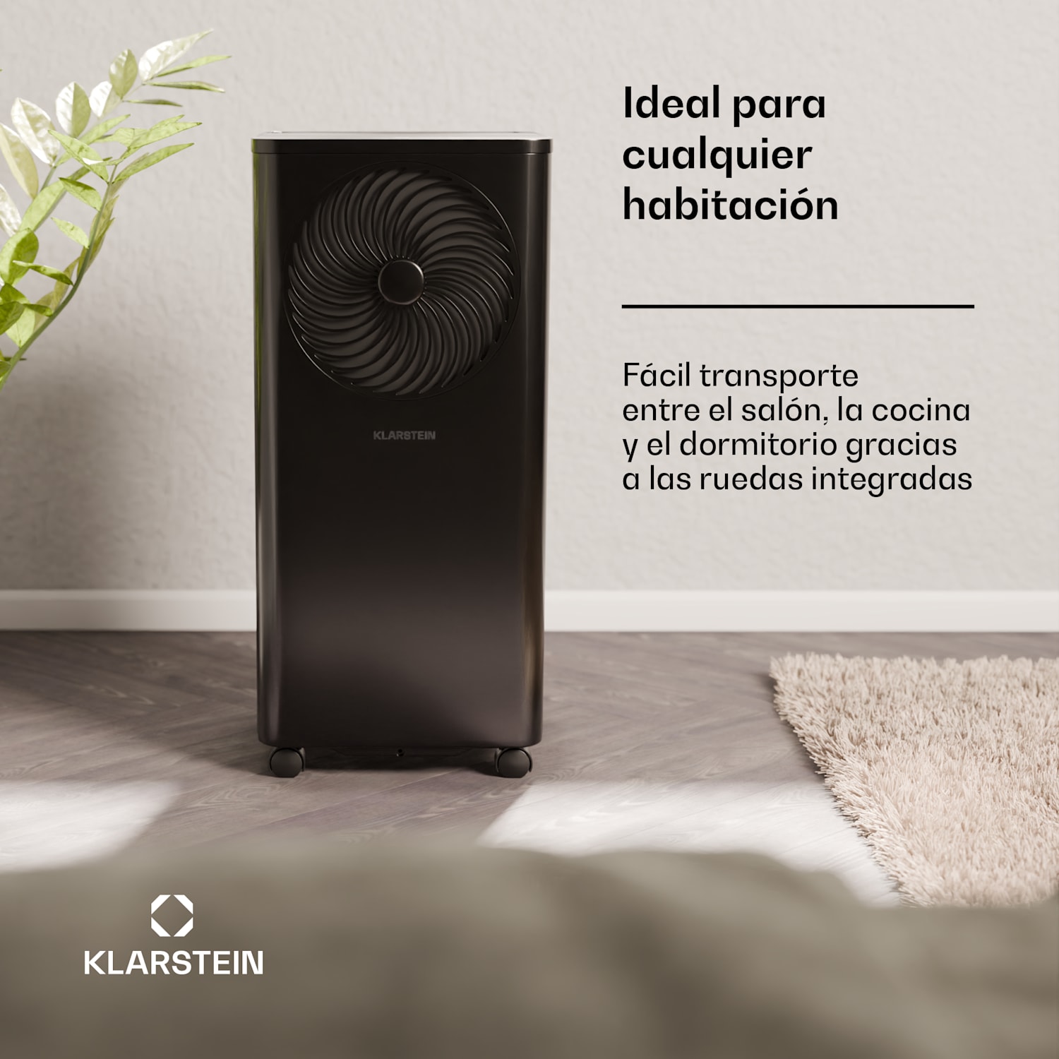 Aero Ring 7K aire acondicionado 7.000 BTU móvil y inteligente para max. 25 m² con control por voz 7.000 BTU | Negro