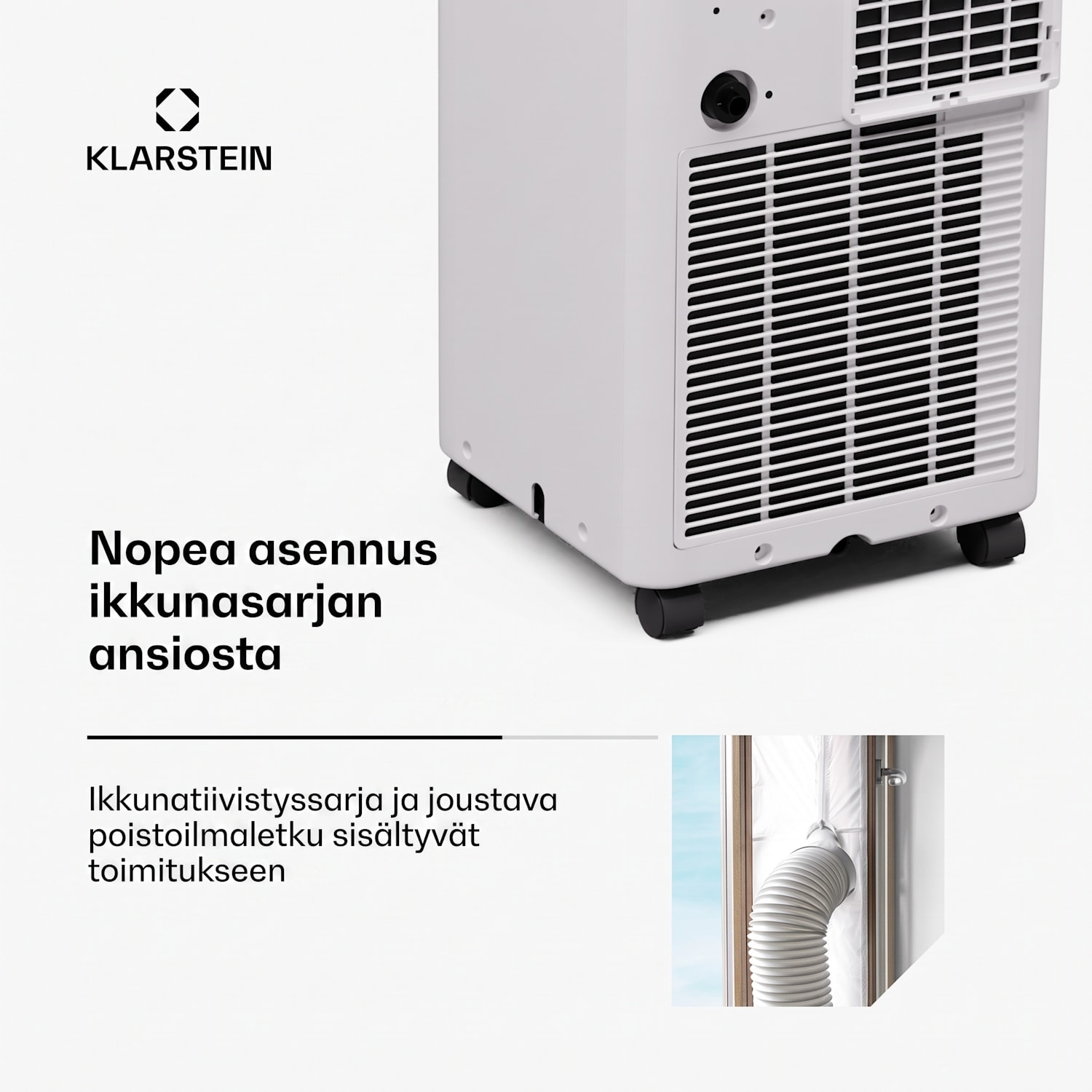 Aero Ring 9K ilmastointilaite 9000 BTU siirrettävä ja älykäs max. 31 m² ääniohjauksella 9.000 BTU | Valkoinen