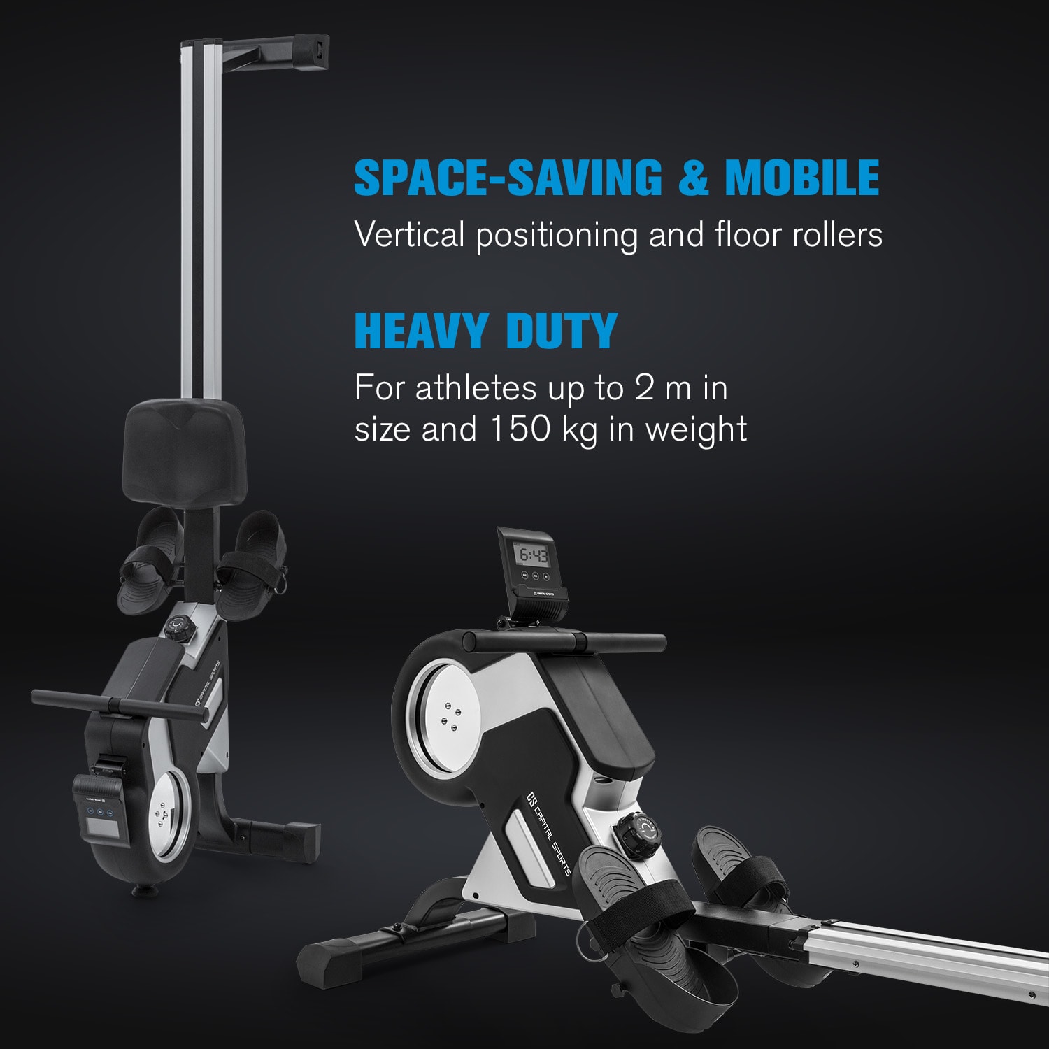 Stream M1, mágneses evezőgép, 105 cm, LC kijelző, 8 szint, alumínium 