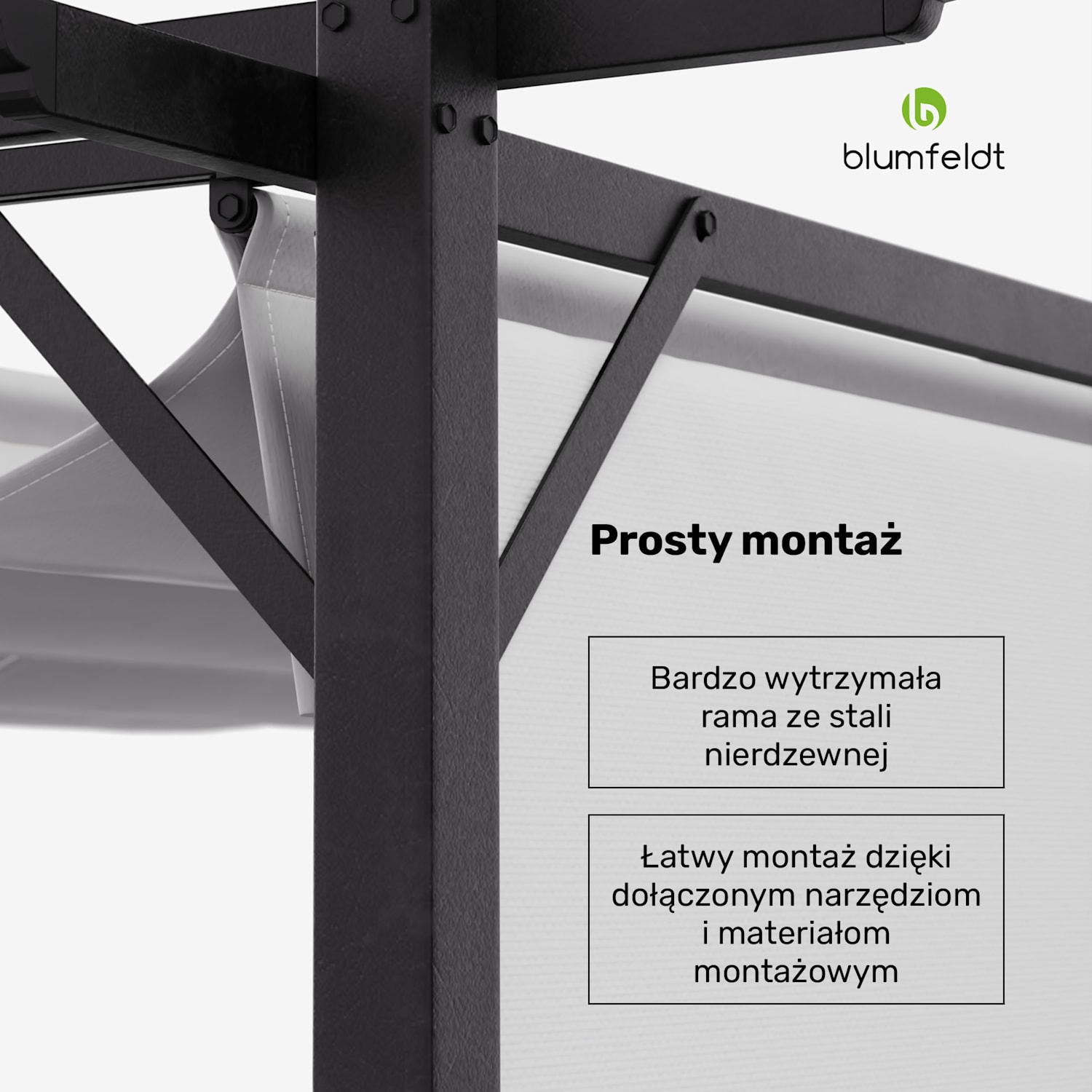 Pantheon Robust, altana ogrodowa, 3 x 4 m, rolety boczne, stal malowana proszkowo, odporność na warunki atmosferyczne 3 x 4 m | z panelami bocznymi | Beż