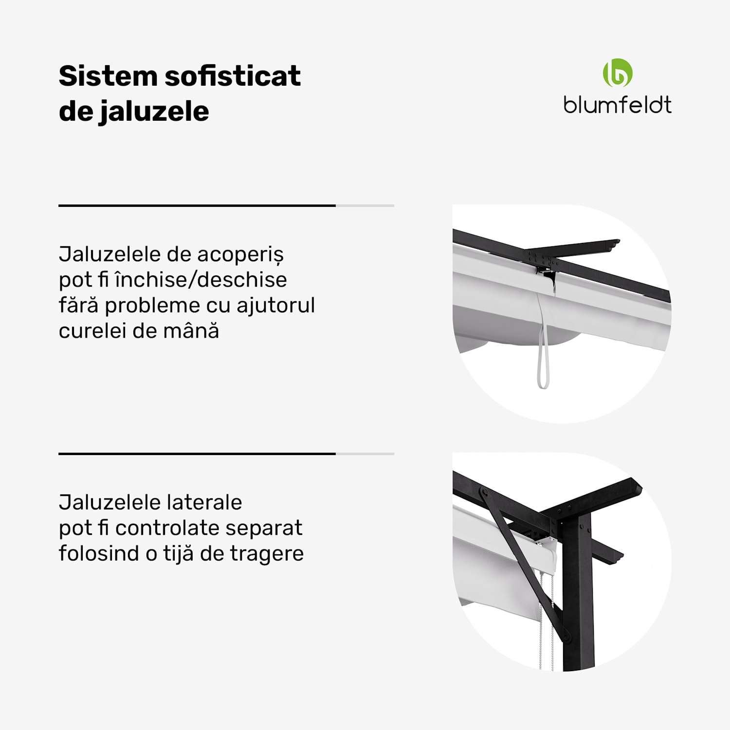 Blumfeldt Pantheon Robust, pergola, 3 x 4 m, cu jaluzele laterale, oțel acoperit cu pulbere rezistent la intemperii 3 x 4 m | cu panouri laterale | Bej