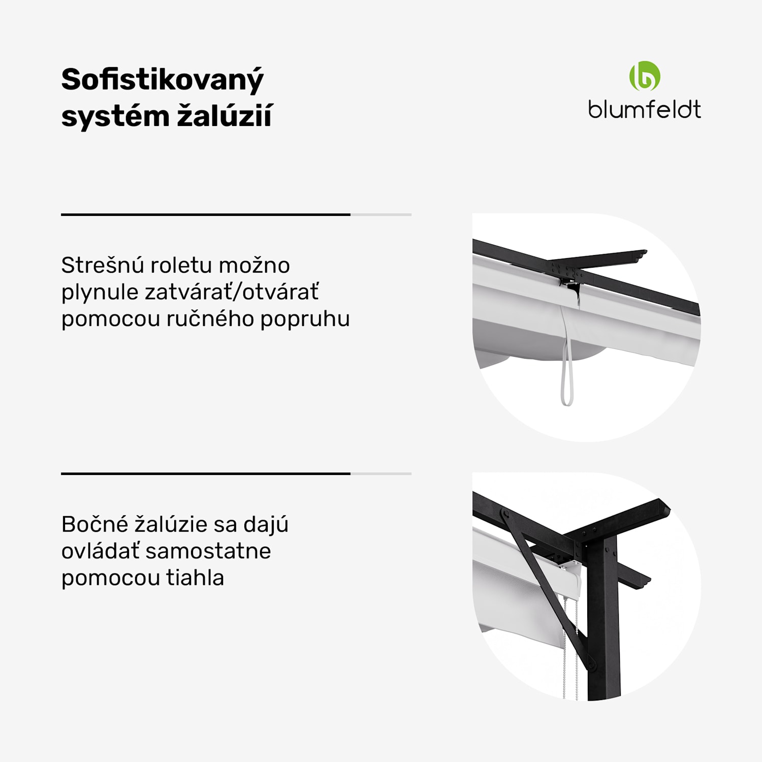 Blumfeldt Pantheon Robust, pergola, 3 x 4 m, s bočnými roletami, práškovo lakovaná oceľ odolná voči poveternostným vplyvom 3 x 4 m | s bočnými panelmi | Béžová
