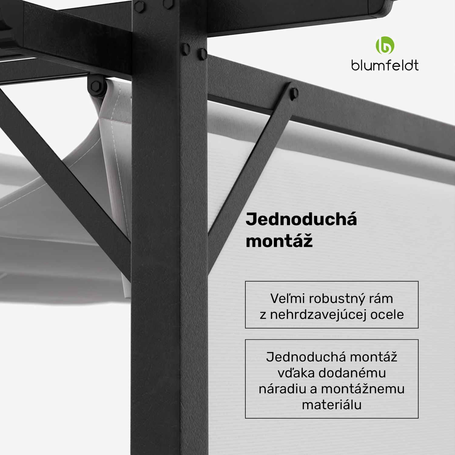 Blumfeldt Pantheon Robust, pergola, 3 x 4 m, s bočnými roletami, práškovo lakovaná oceľ odolná voči poveternostným vplyvom 3 x 4 m | s bočnými panelmi | Béžová