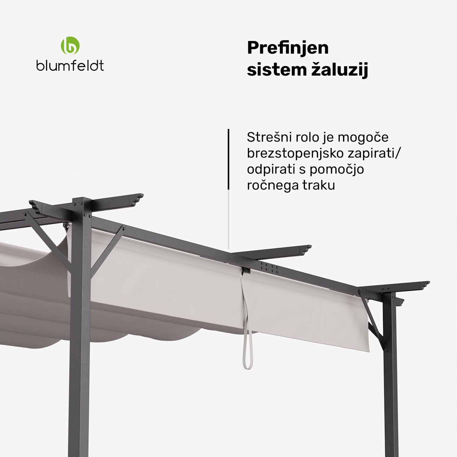 Blumfeldt Pantheon Robust pergola, 3x4 m, prašno barvano jeklo, odporno na vremenske vplive 3 x 4 m | brez stranskih plošč | Bež