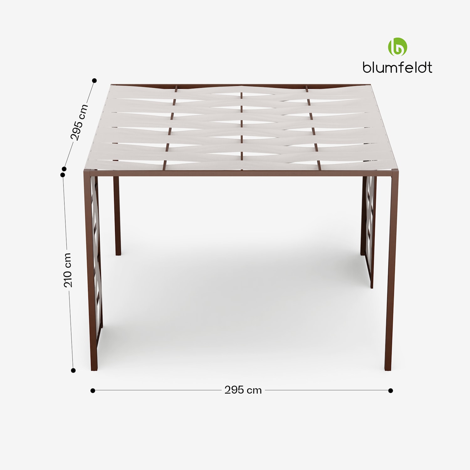 Blumfeldt Shade Cove Pergola en toile 3x3 m Parois latérales thermolaqué résistant aux intempéries modern | Blanc