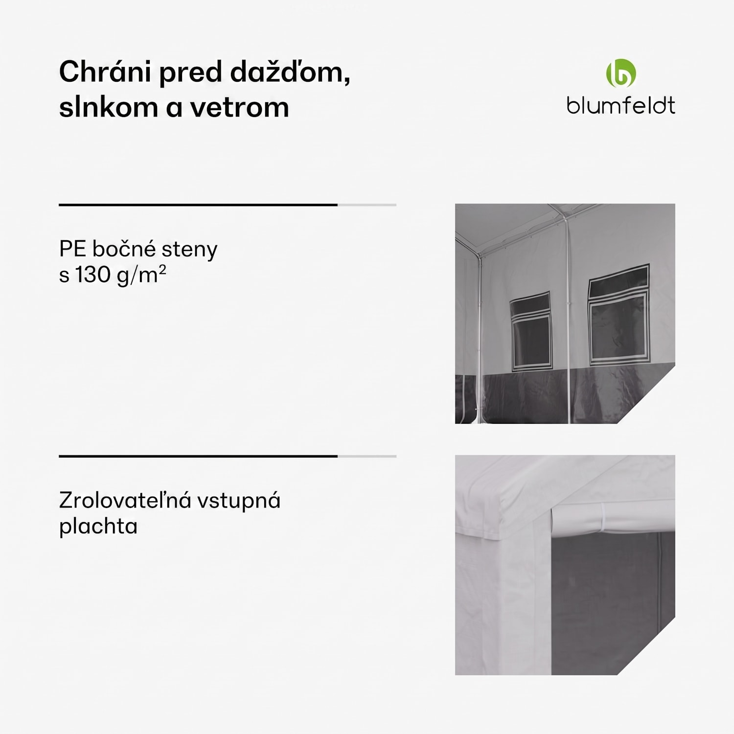 Party Haven, stan, 400 x 296 x 280 cm, odolný voči poveternostným vplyvom, oceľový rám, jednoduchá montáž, s bočnými stenami 3 x 4 m