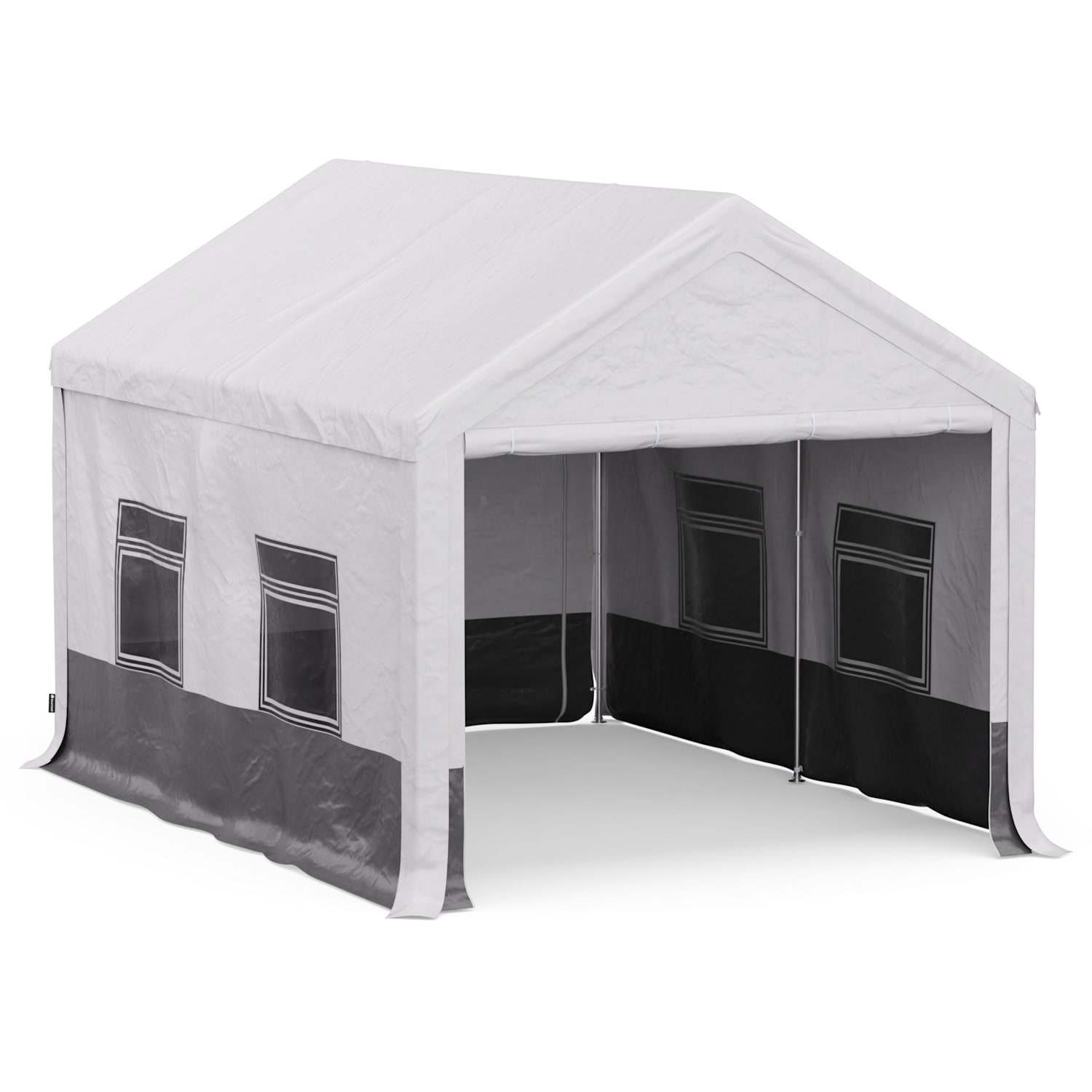 Carpa Party Haven 400x296x280 cm tejido resistente a la intemperie estructura de acero fácil montaje con paredes laterales 3 x 4 m