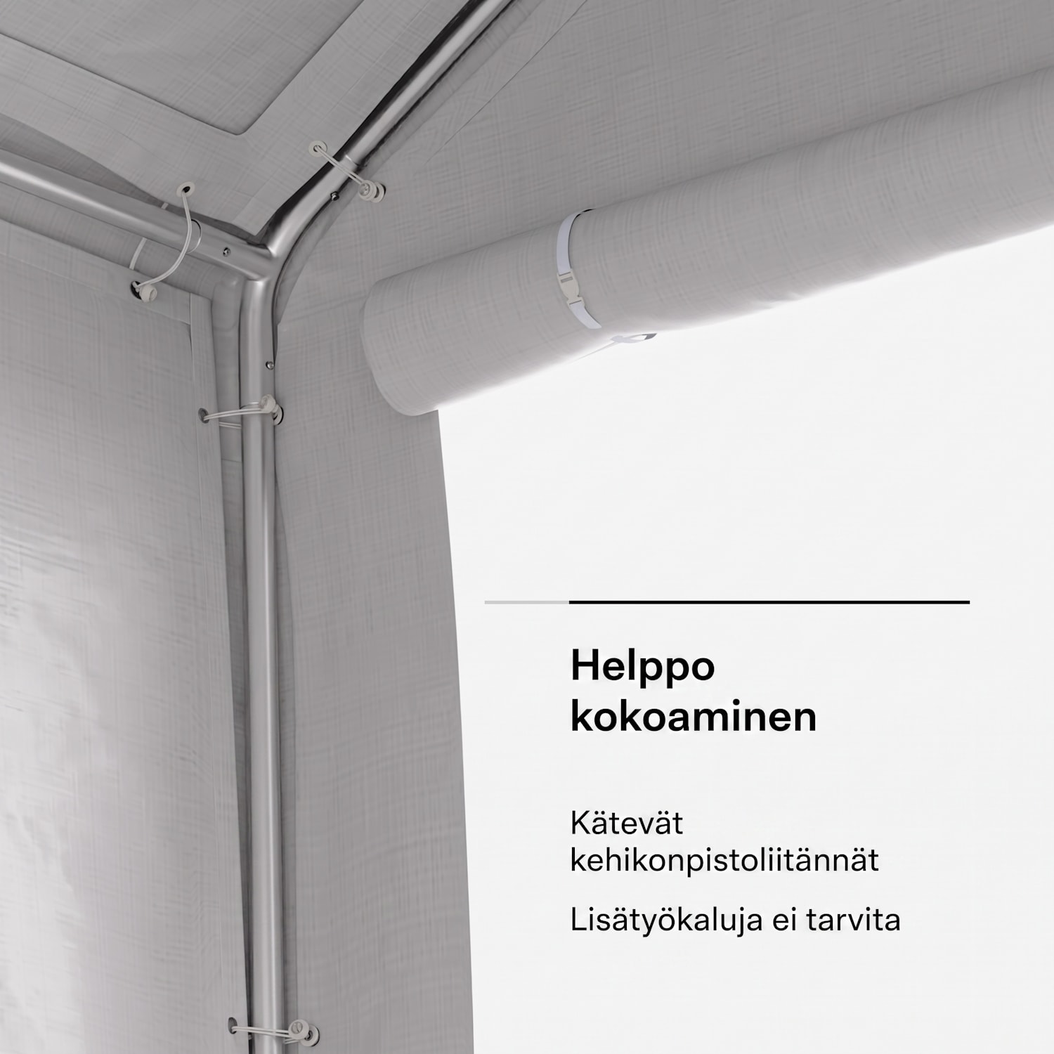 Party Haven teltta 598 x 296 x 280 cm säänkestävä kangas teräsrunko helppo koota sivuseinät 3 x 6 m