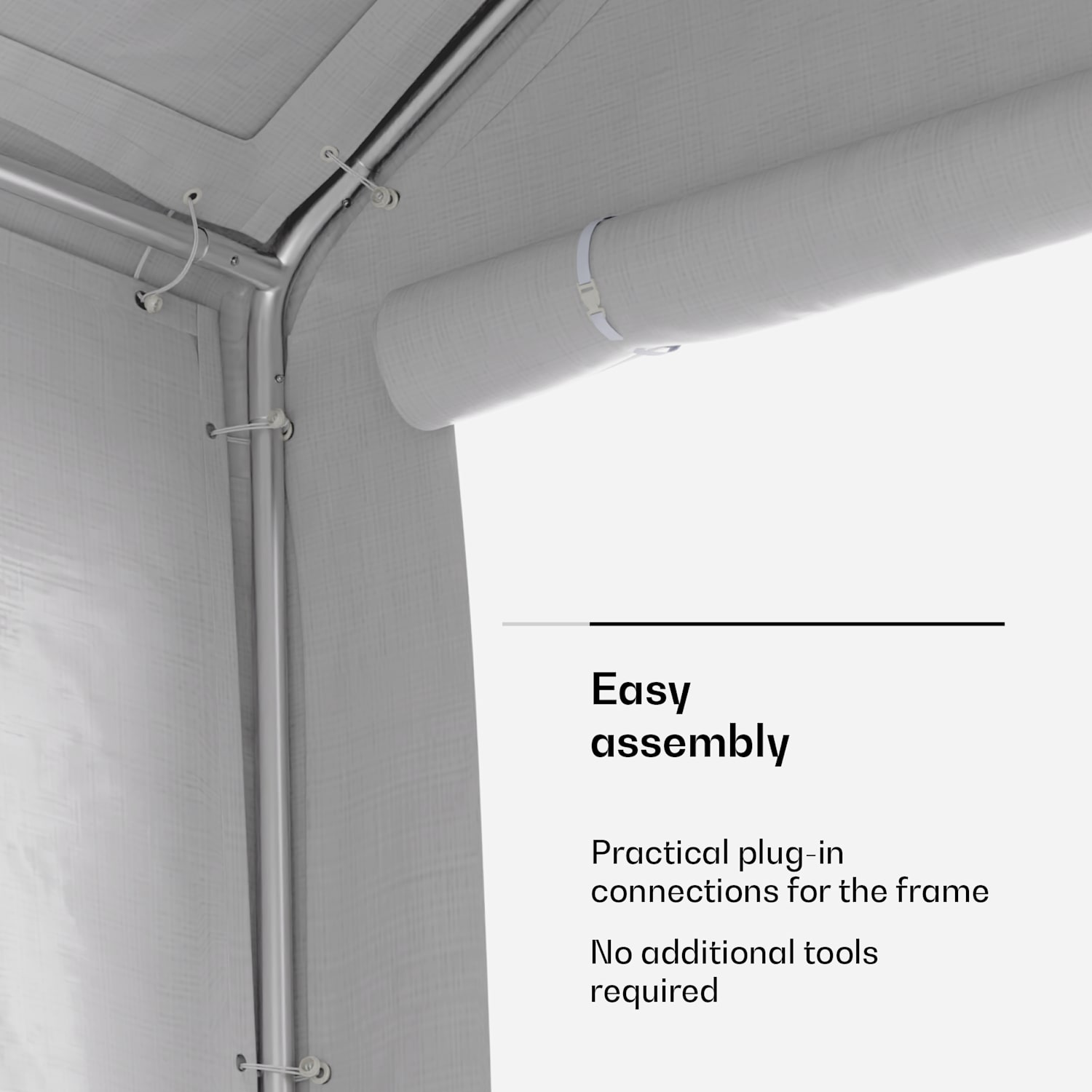 Party Haven, šotor, 598 x 296 x 280 cm, odporen na vremenske vplive, jekleni okvir, enostaven za sestavljanje, s stranskimi stenami 3 x 6 m