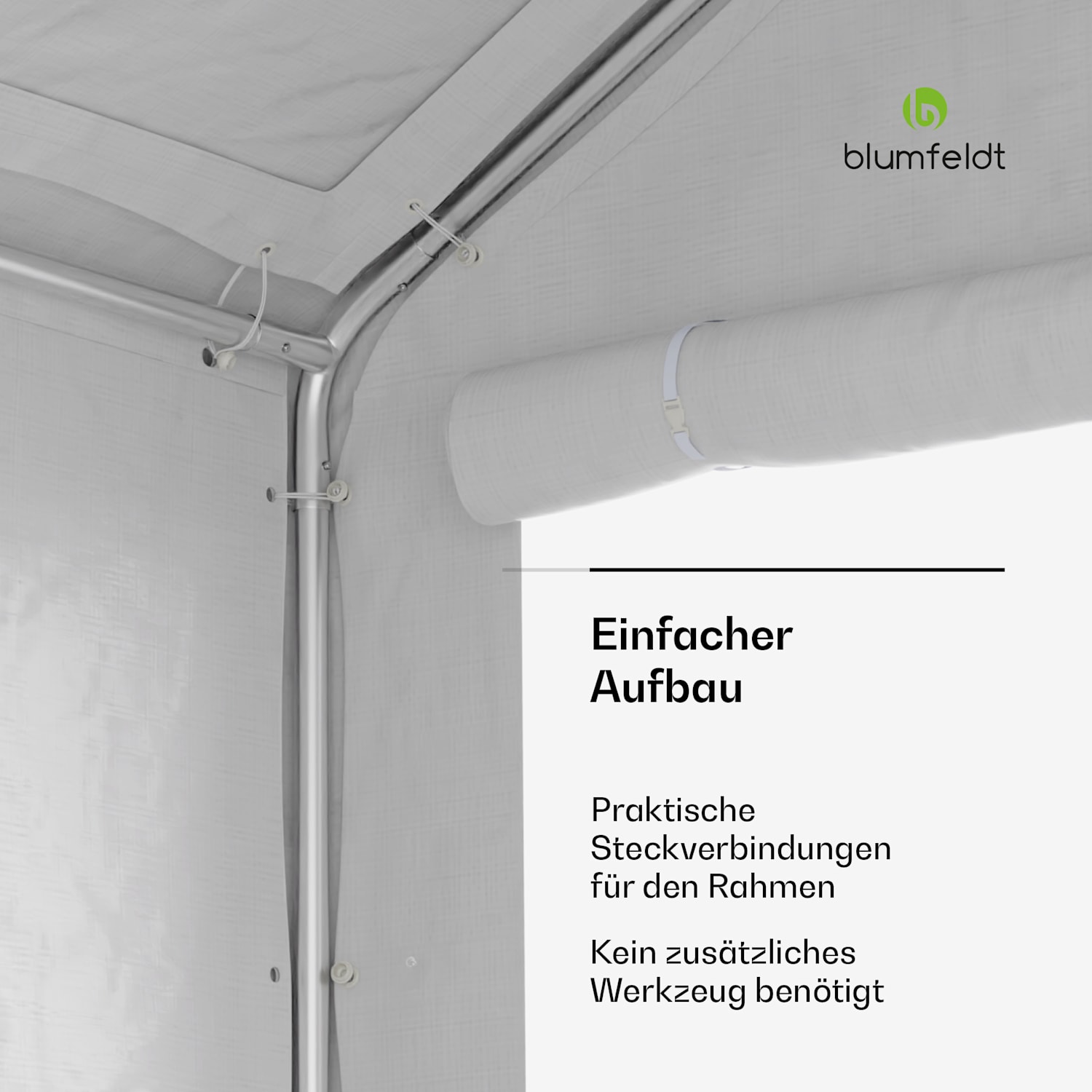 Party Haven Zelt 598x386x300 cm wetterfestes Gewebe Stahlrahmen einfacher Aufbau mit Seitenwänden 4 x 6 m