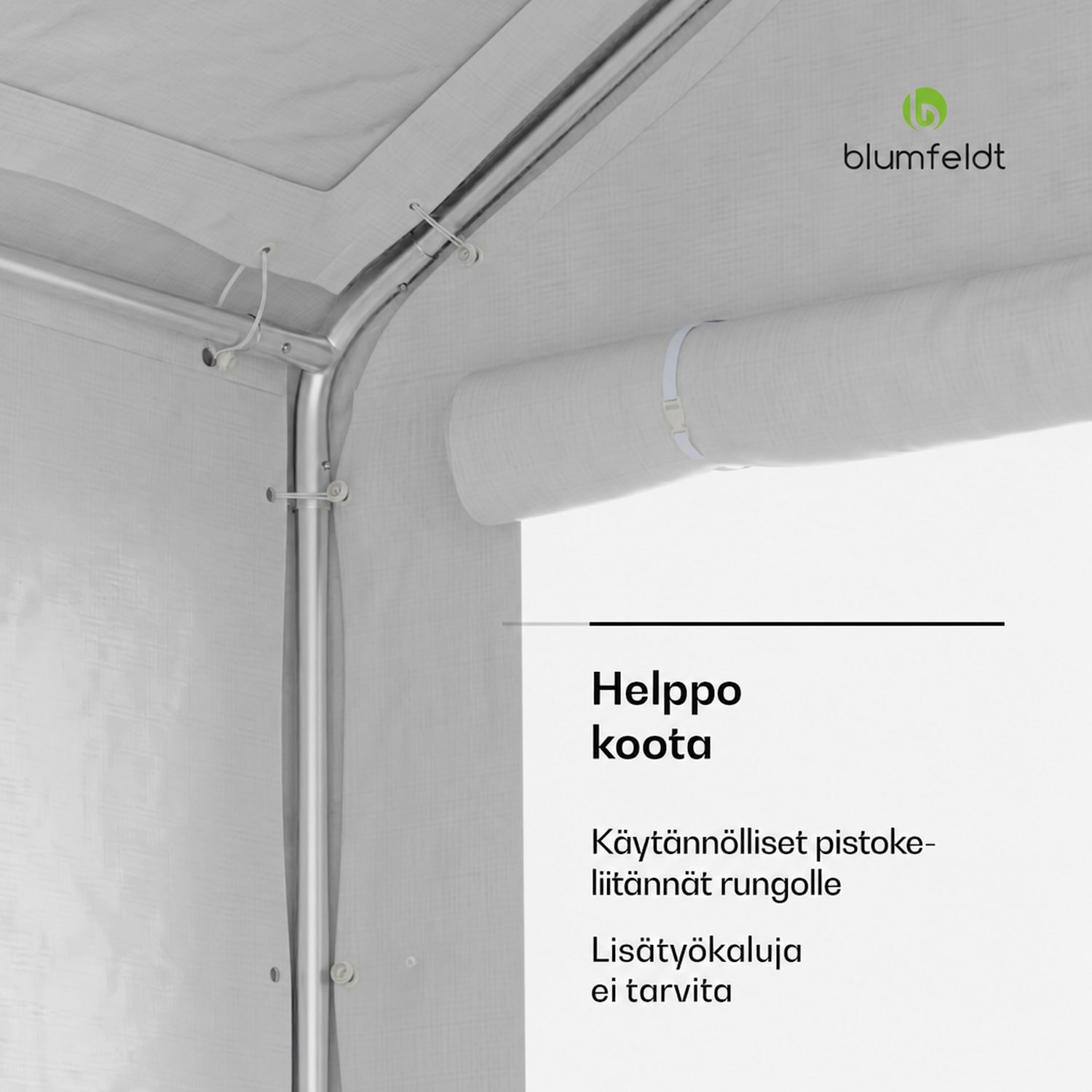 Party Haven teltta 598 x 386 x 300 cm säänkestävä kangas teräsrunko helppo koota sivuseinät 4 x 6 m