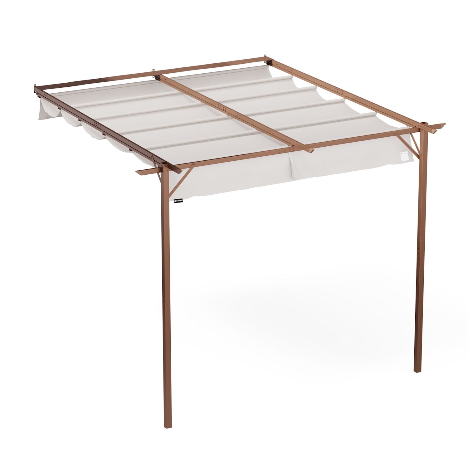 Blumfeldt Pantheon Wall Pergola, zidna pergola, 3 x 3 m, čelik premazan prahom, otporan na vremenske uvjete 3 x 3 m | Pijesak