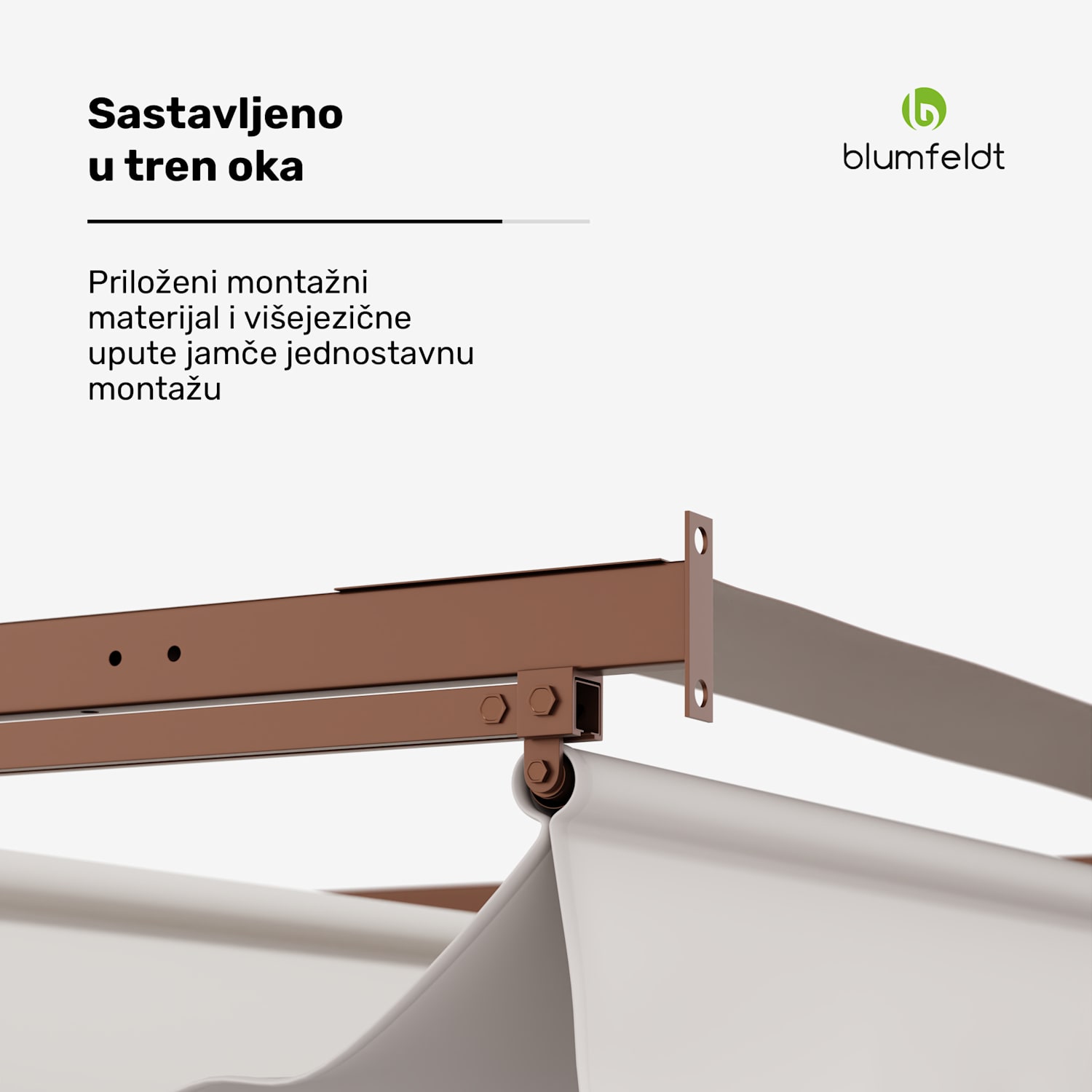 Blumfeldt Pantheon zidna pergola, zidna pergola, 3 x 4 m, čelik premazan prahom, otporan na vremenske uvjete 3 x 4 m | Pijesak