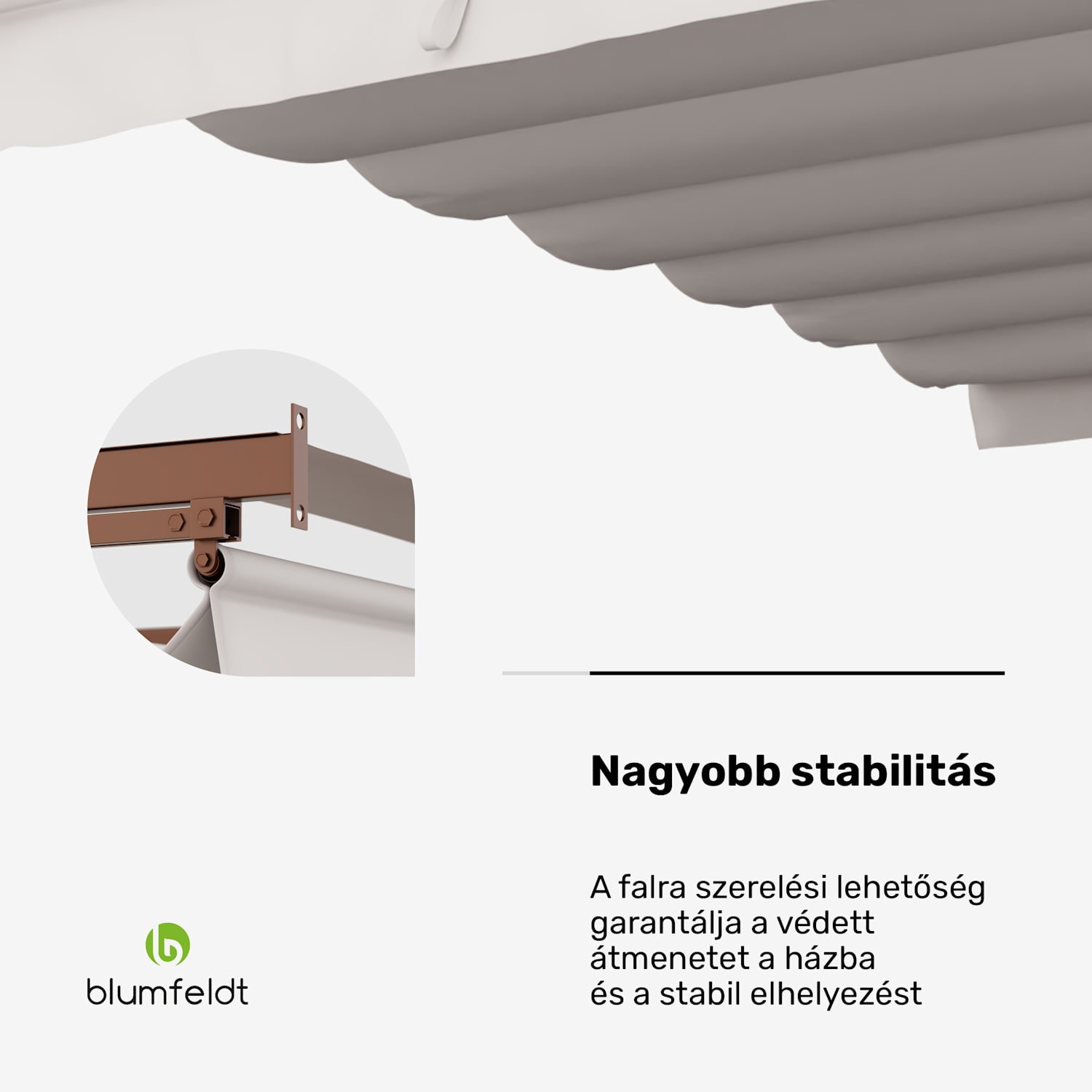 Blumfeldt Pantheon Wall Pergola, fali pergola, 3 x 4 m, porszórt acél, időjárásálló 3 x 4 m | Homok