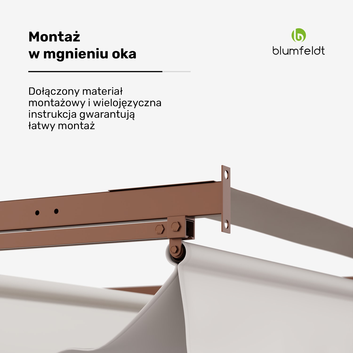 Blumfeldt Pantheon Wall, pergola 3 x 4 m, do montażu naściennego, stal malowana proszkowo, odporna na warunki atmosferyczne 3 x 4 m | Piasek