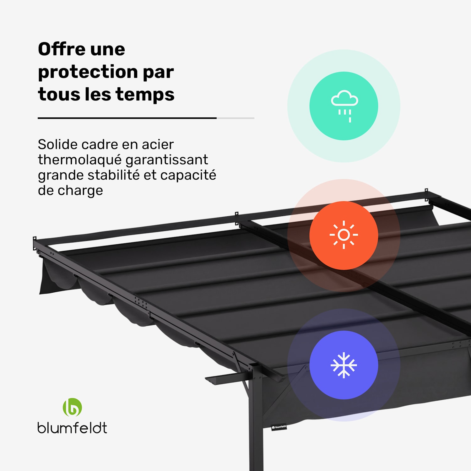  3 x 3 m | Donkergrijs