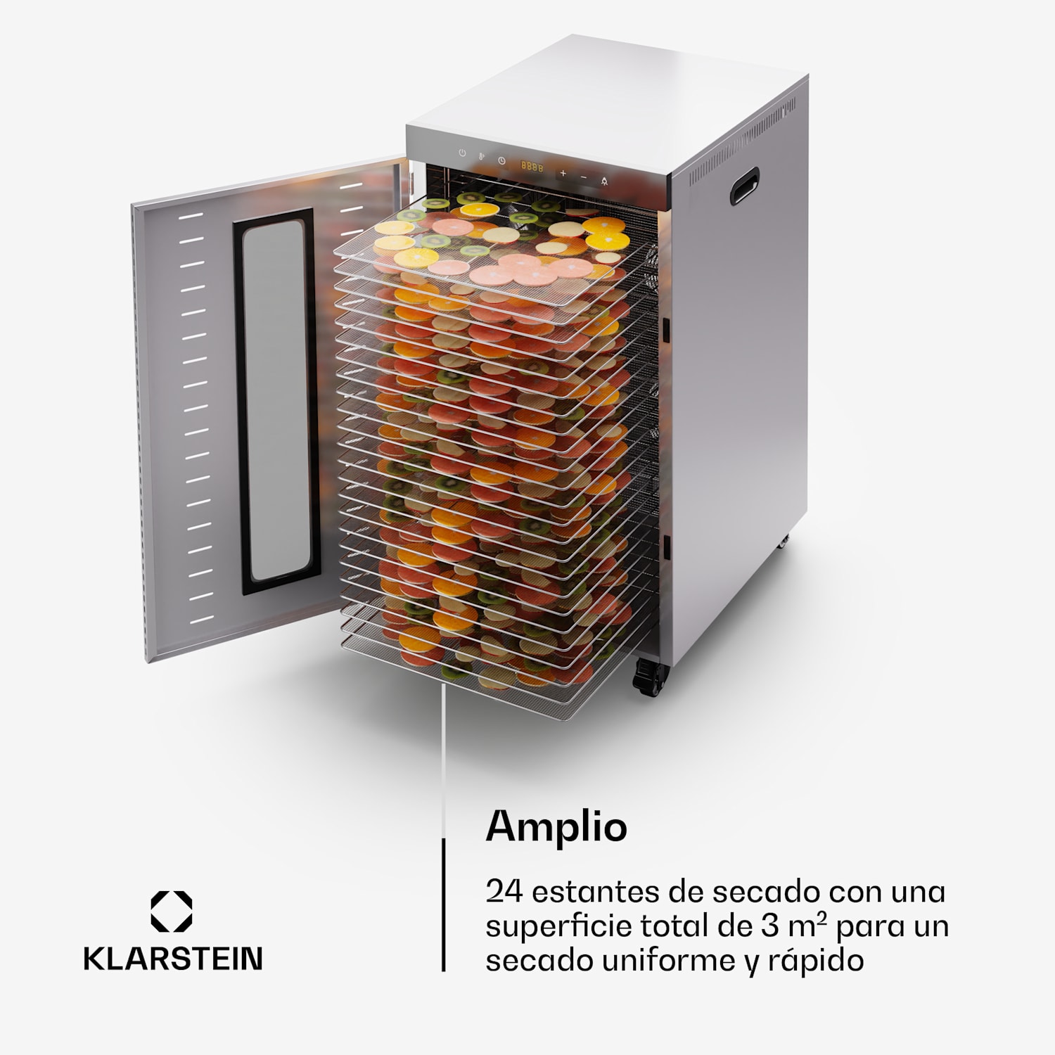 Deshidratador MasterJerky 350 con 2.000 W Rango de temperatura de 30 - 90 °C con temporizador de 24 horas Acero inoxidable 