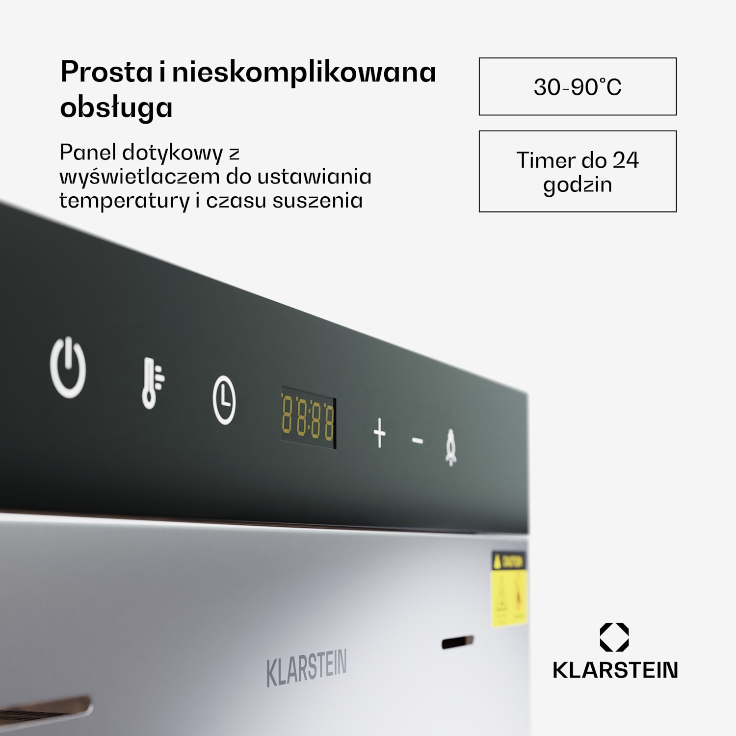 MasterJerky 350, suszarka do grzybów i owoców, 2000 W, zakres temperatur 30-90°C, timer 24-godzinny, stal nierdzewna 