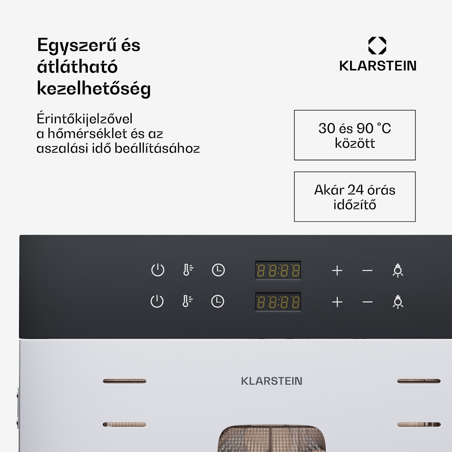 Master Jerky 500 Vertical szárító, 3 000 W, két kamrával, hőmérséklet-tartomány 30 - 90 °C 