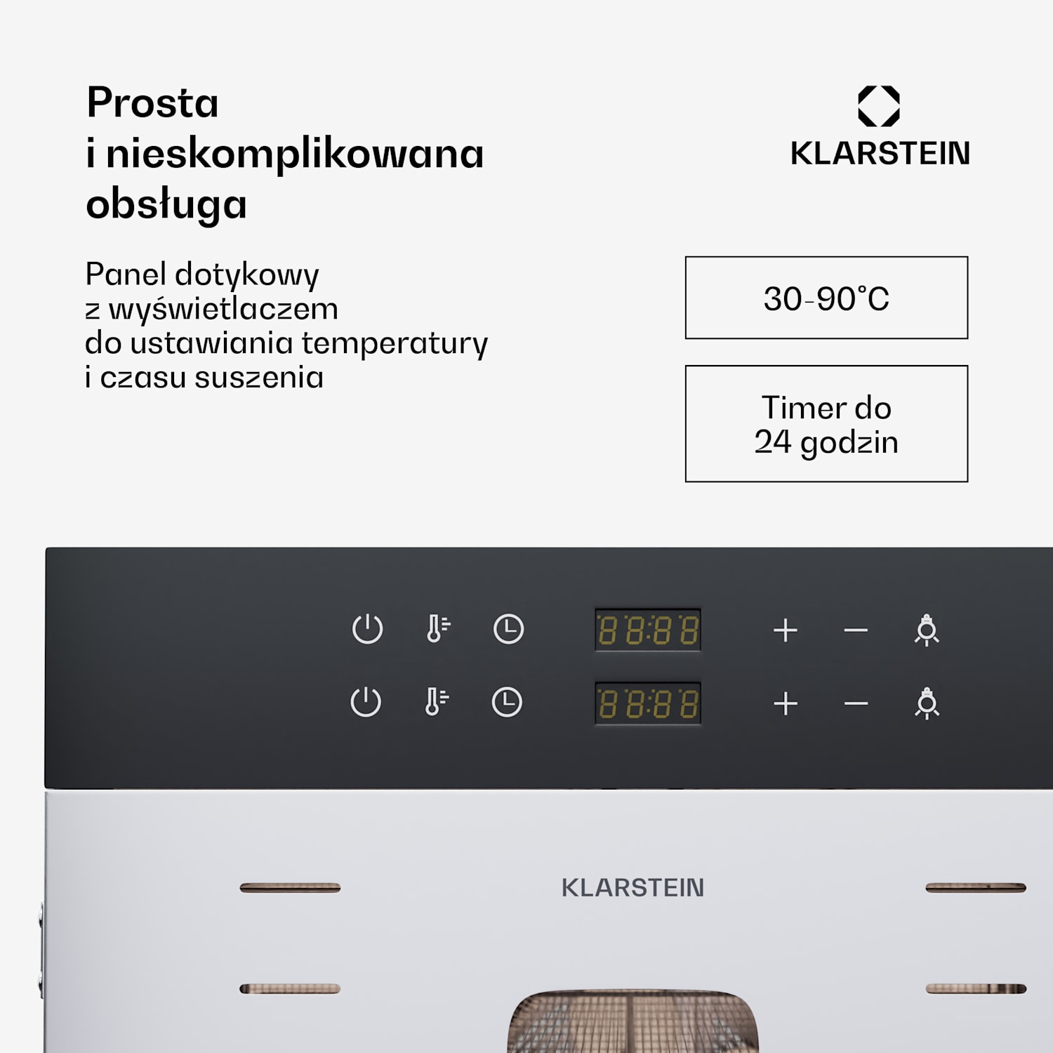 Master Jerky 500 Vertical, suszarka do grzybów i owoców, 3000 W, dwie komory, zakres temperatur 30-90°C 