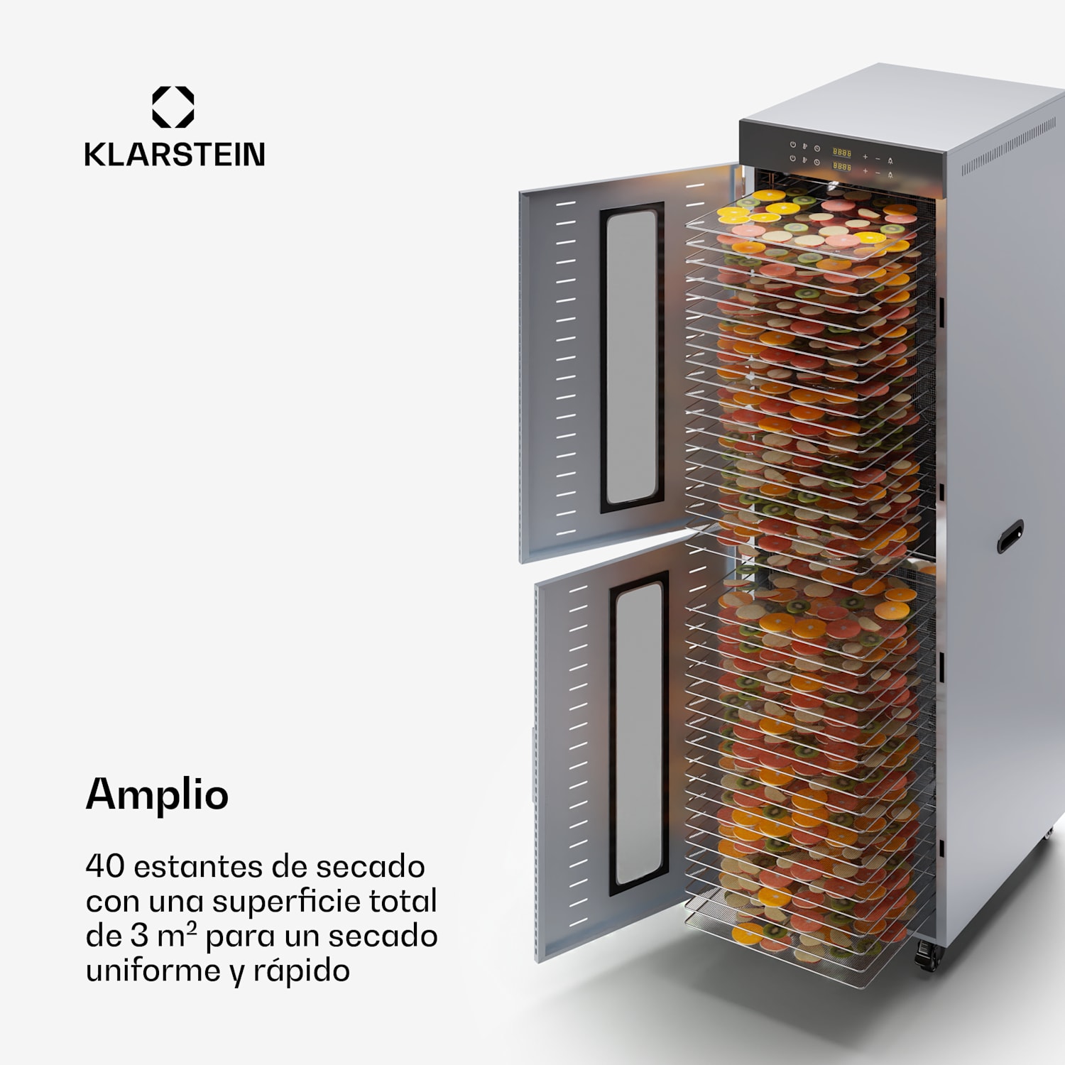 Deshidratador Master Jerky 600 con 4.000 W dos cámaras de deshidratación Rango de temperatura 30 - 90 °C 