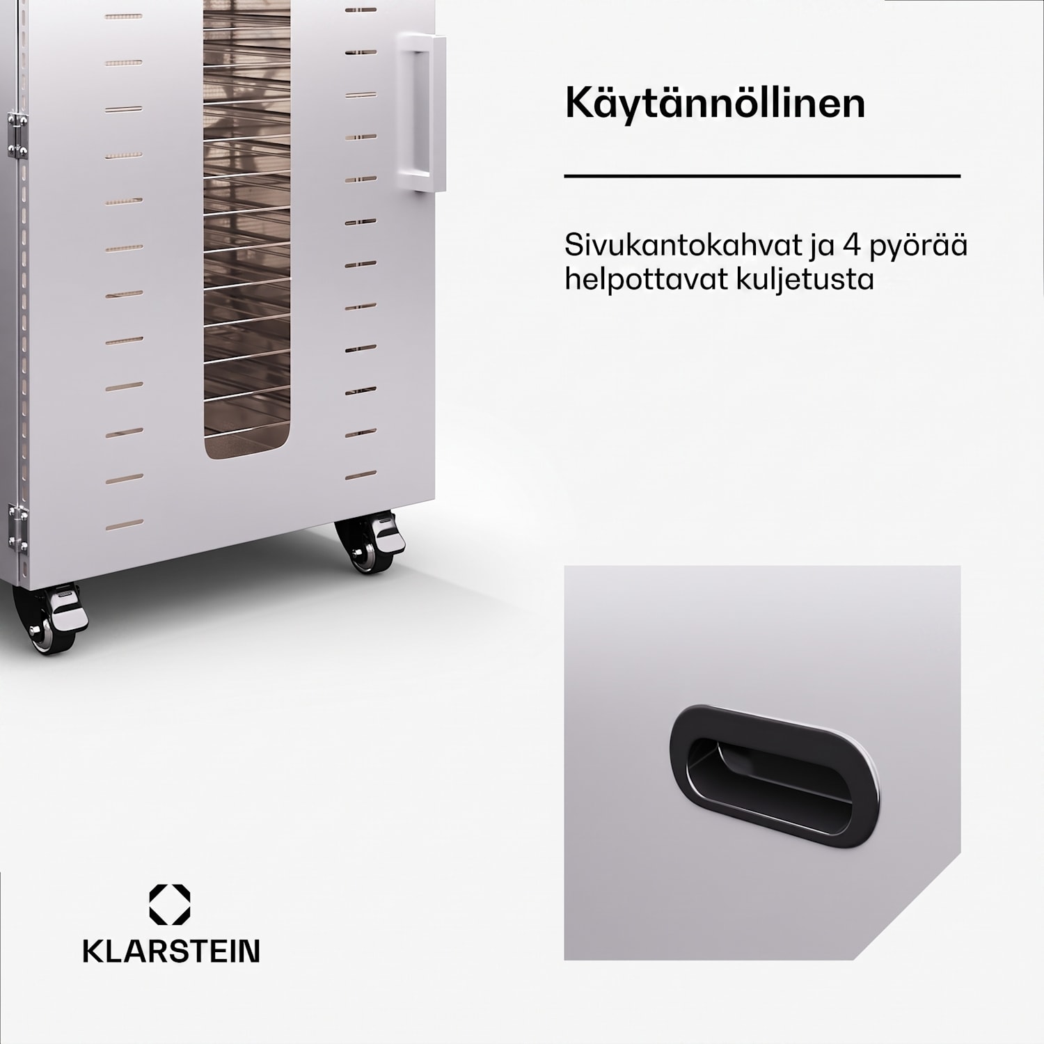 Master Jerky 600 kuivuri 4000 watilla kaksi kuivauskammiota lämpötila-alue 30 - 90 °C 