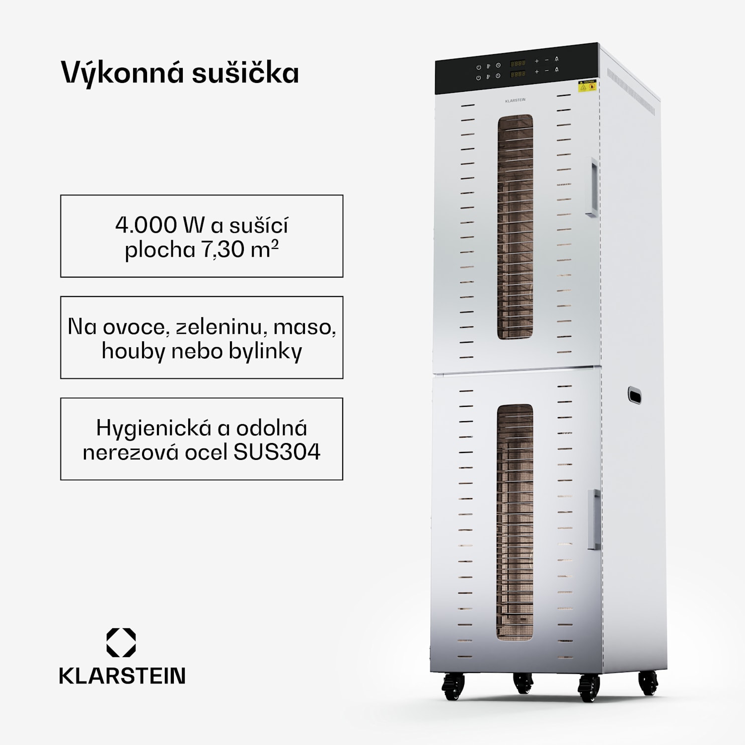 Master Jerky 700, sušička, 4 000 W, se dvěma komorami, teplotní rozsah 30 - 90 °C 