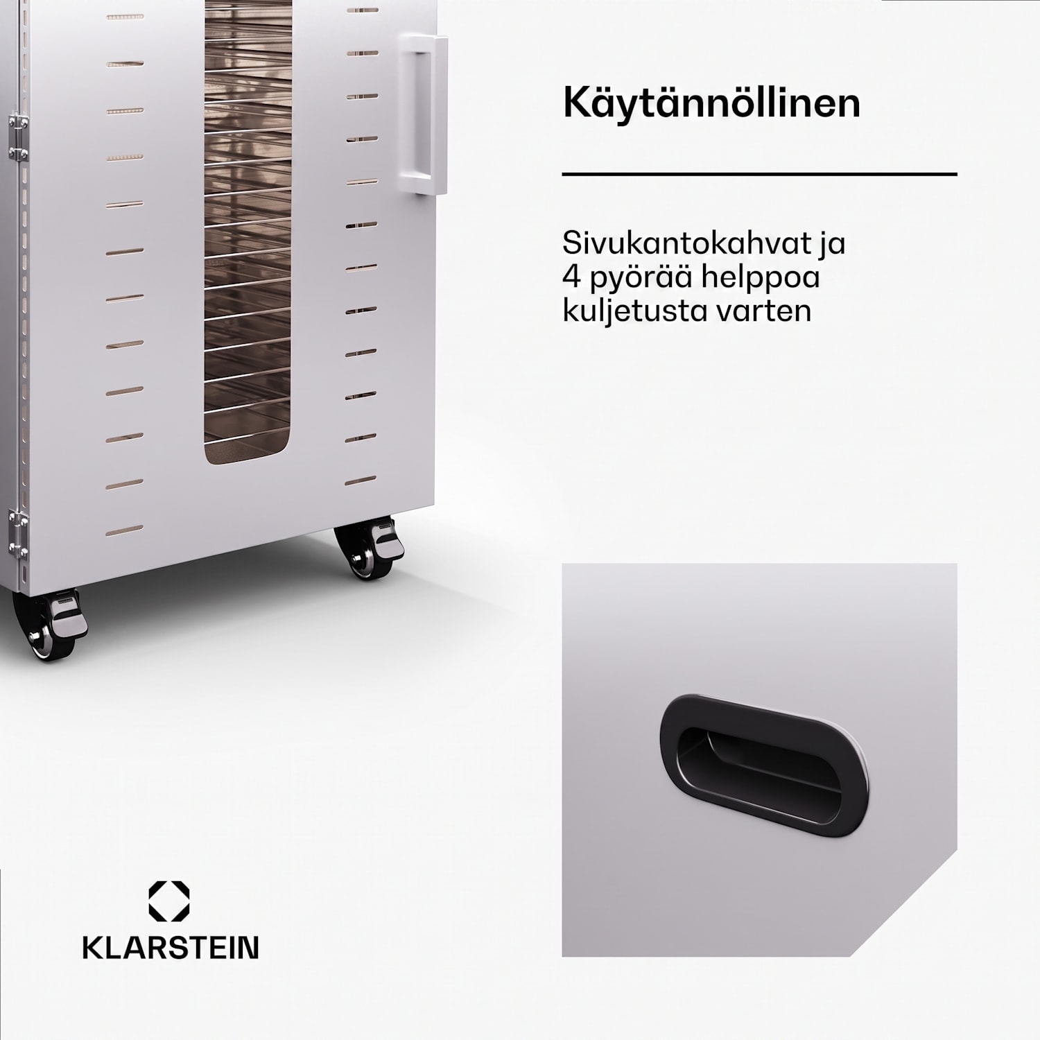 Master Jerky 700 kuivuri 4000 watilla kaksi kuivauskammiota lämpötila-alue 30 - 90 °C 