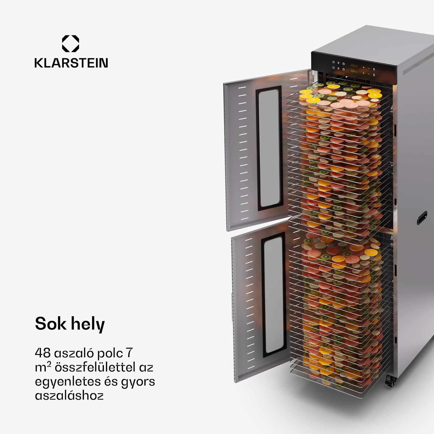 Master Jerky 700, szárító, teljesítmény 4 000 W, két kamrával, hőmérséklet tartomány 30 - 90 °C 