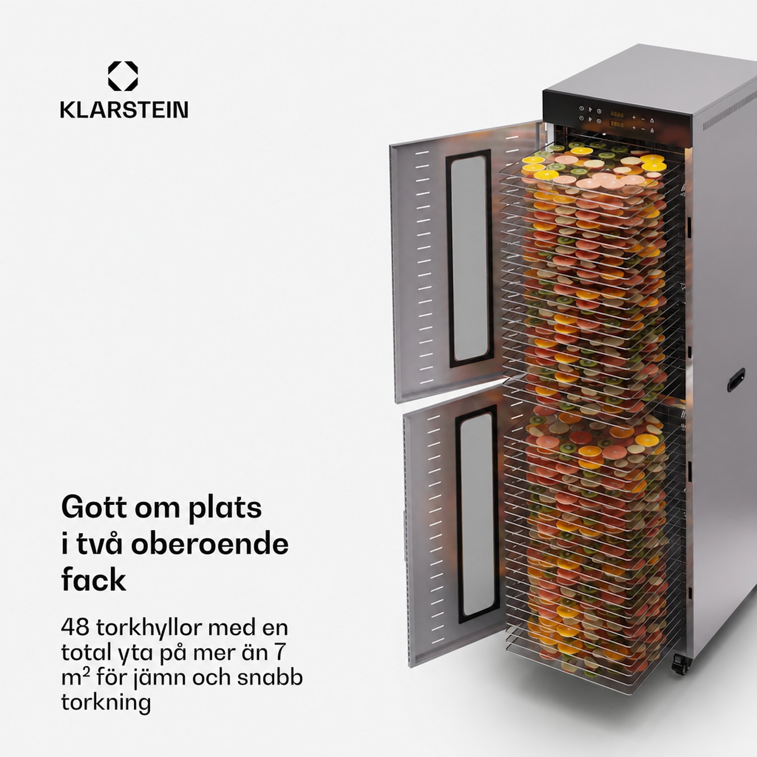 Master Jerky 700 torkapparat med 4 000 W, två torkkammare, temperaturområde 30–90 °C 