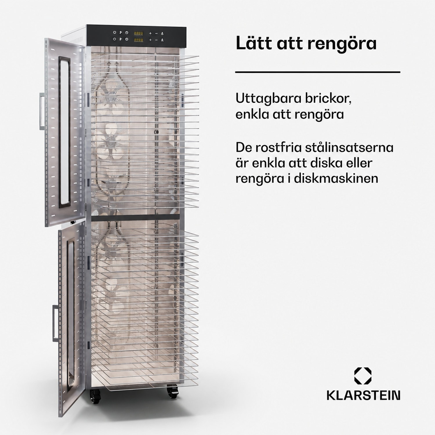 Master Jerky 700 torkapparat med 4 000 W, två torkkammare, temperaturområde 30–90 °C 