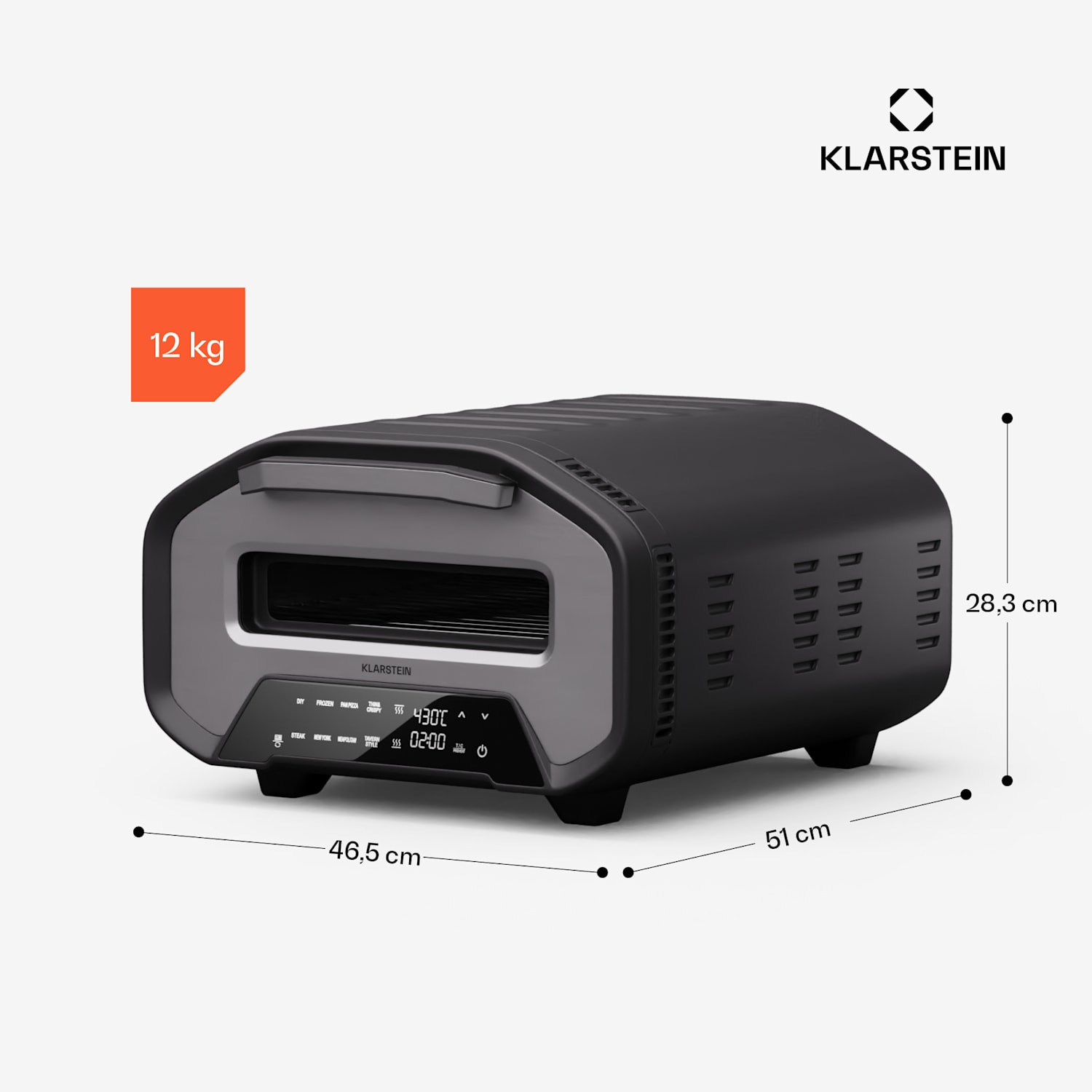 Електрическа фурна за пица PizzaForno с мощност 1 700 W, 7 програми + функция памет, цифров дисплей