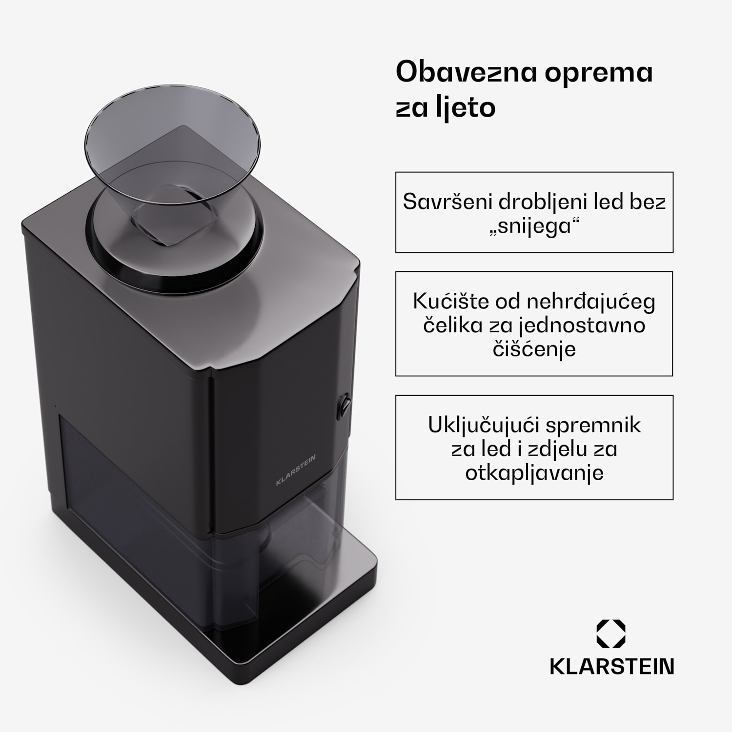 Ledolomac, drobilica leda, 15 kg/h, posuda za led 3,5 l 