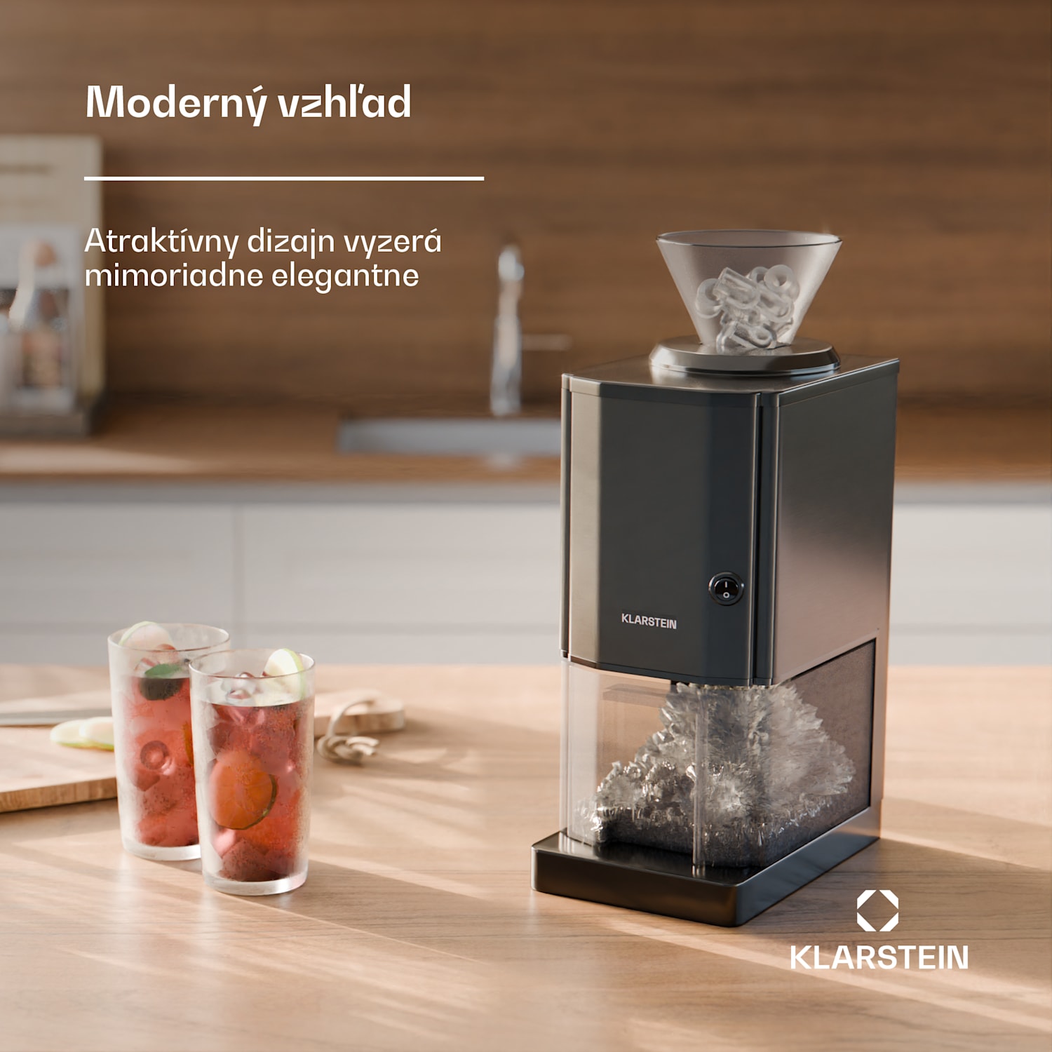 Icebreaker, drvič ľadu, 15 kg/h, 3,5 l zásobník na ľad Čierna