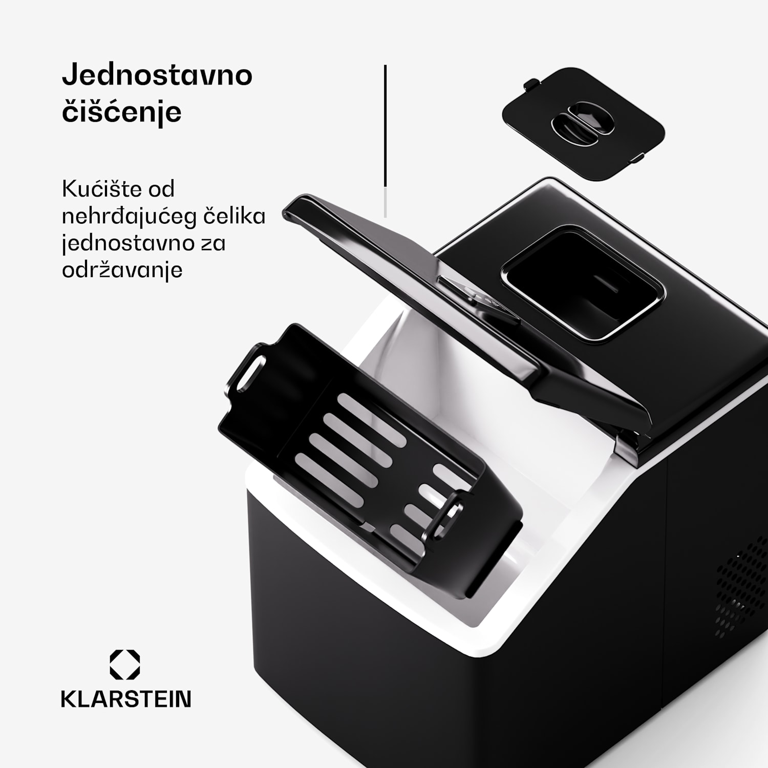 Clearcube stroj za izradu leda, čisti led, 13 kg/24 h Crna