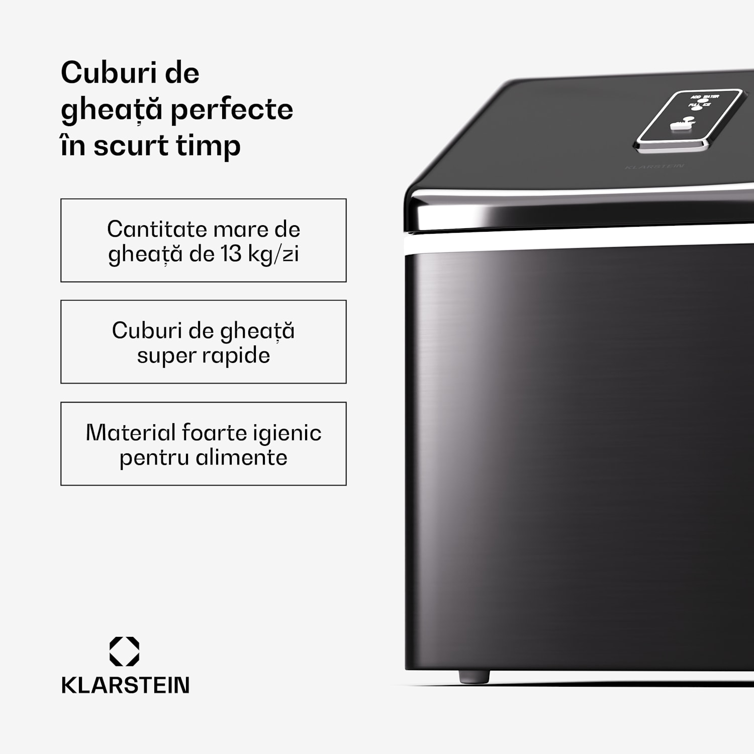 Clearcube, mașină pentru cuburi de gheață Negru