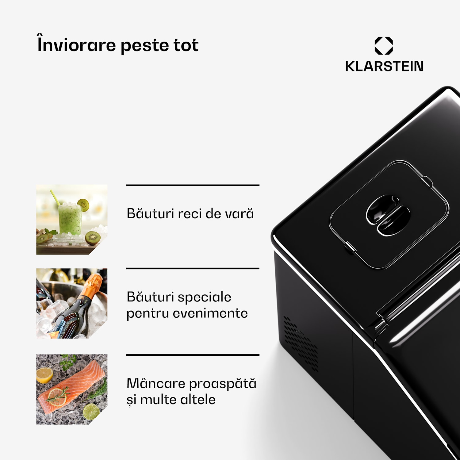 Clearcube, mașină pentru cuburi de gheață Negru