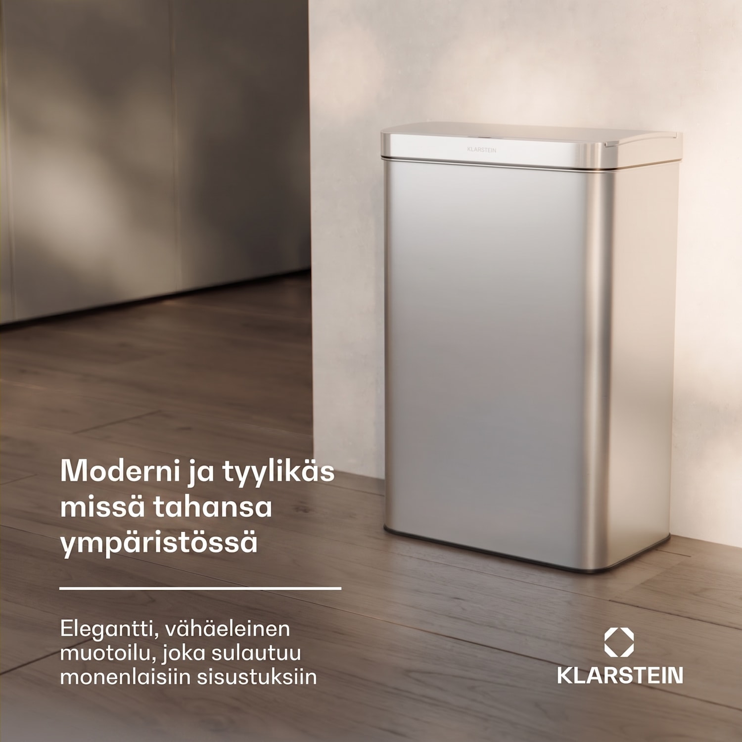 Touchless sensorijätesäiliö 50 l ruostumatonta terästä Soft Close paristokäyttöinen LED-näyttö ajastin 