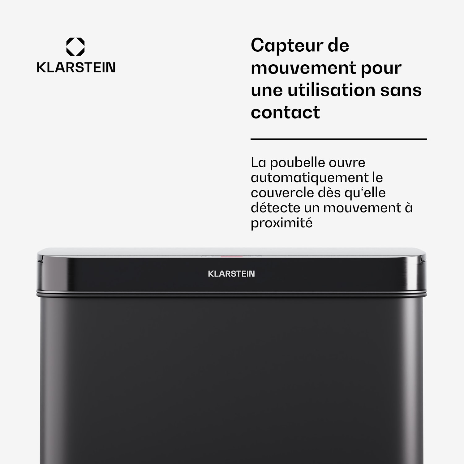 Touchless vuilnisbak met sensor 50 L rvs soft close leddisplay op batterijen timer 