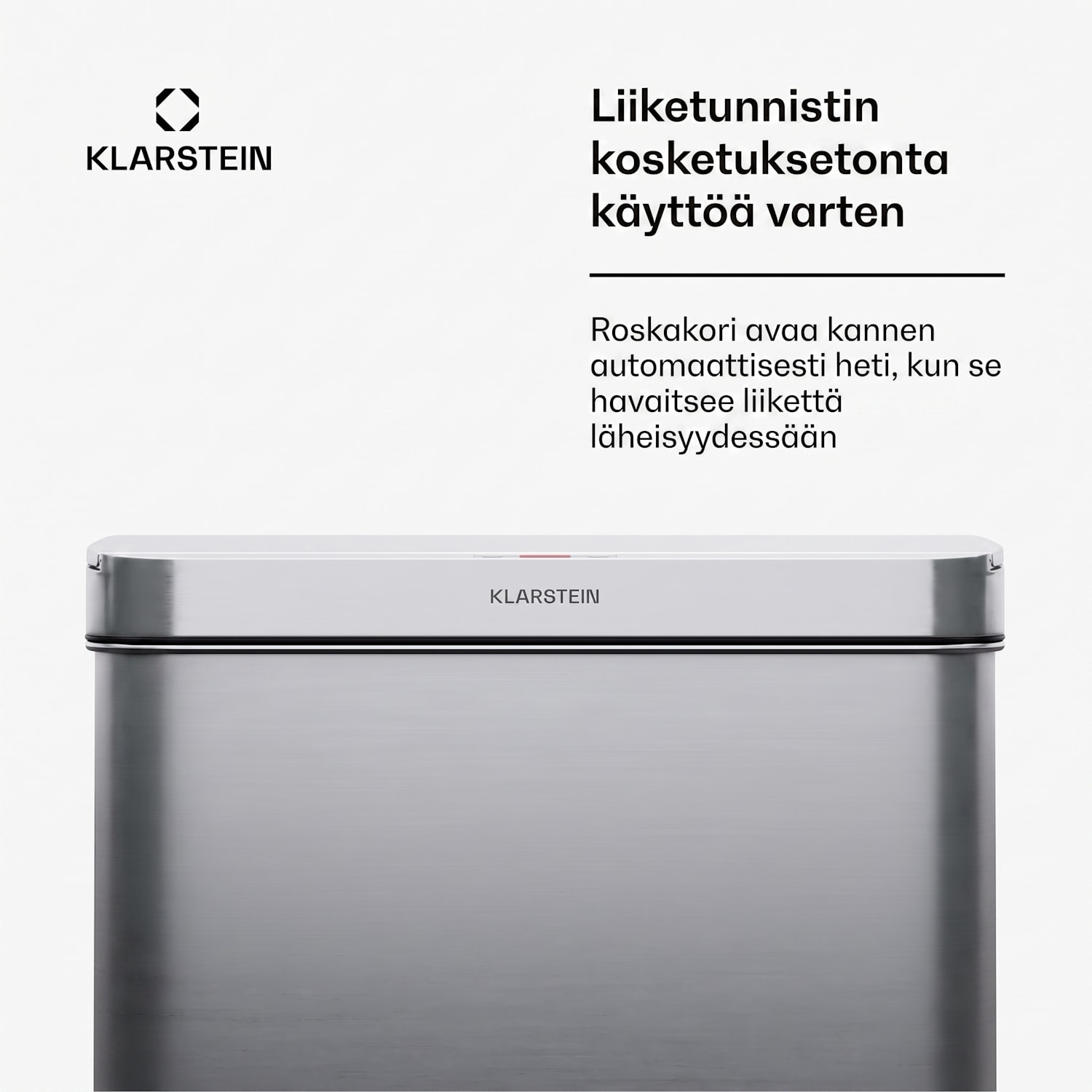 Touchless sensorijätesäiliö 60 l ruostumatonta terästä Soft Close paristokäyttöinen LED-näyttö ajastin 