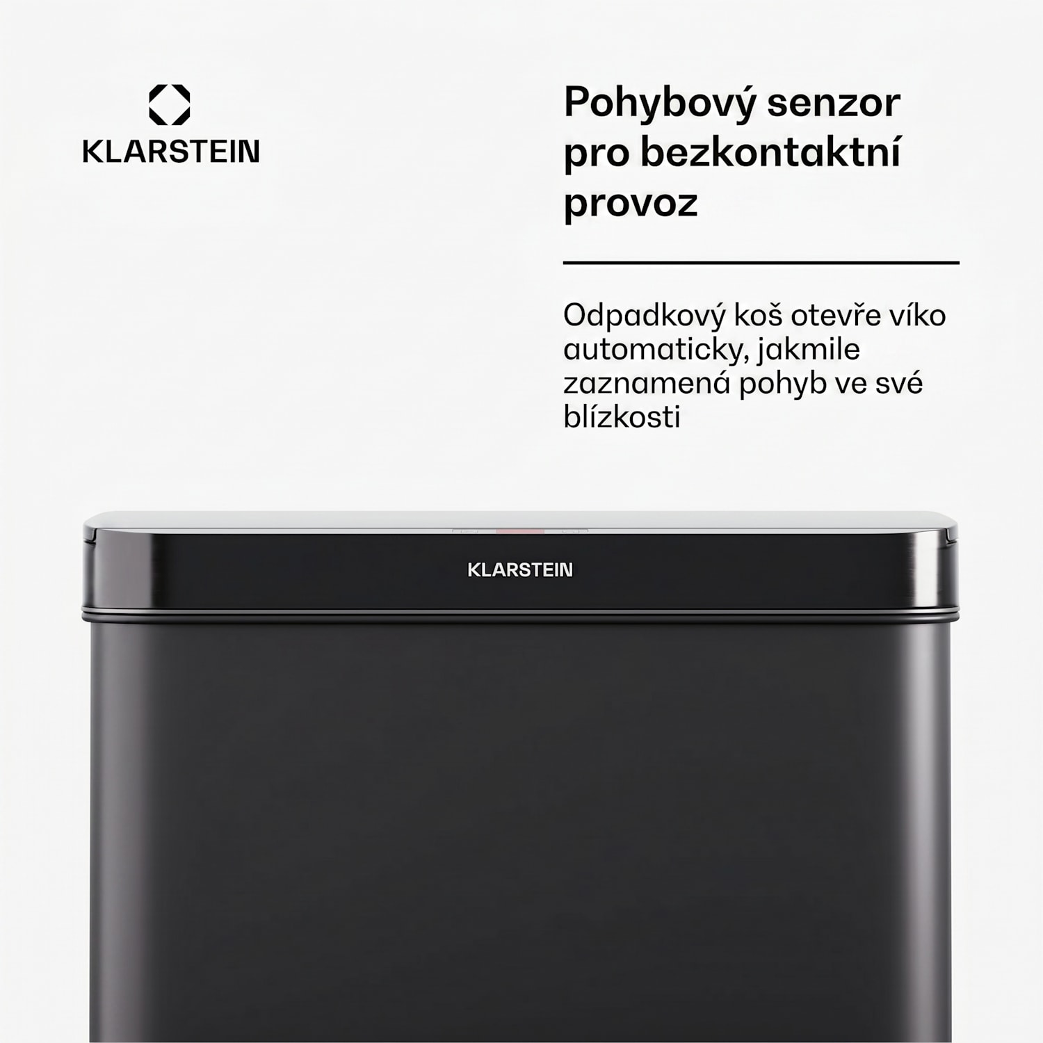 Touchless, senzorový odpadkový koš, 60 l, z nerezavějící oceli, Soft-Close zavírání, napájen baterií, LED displej, časovač 
