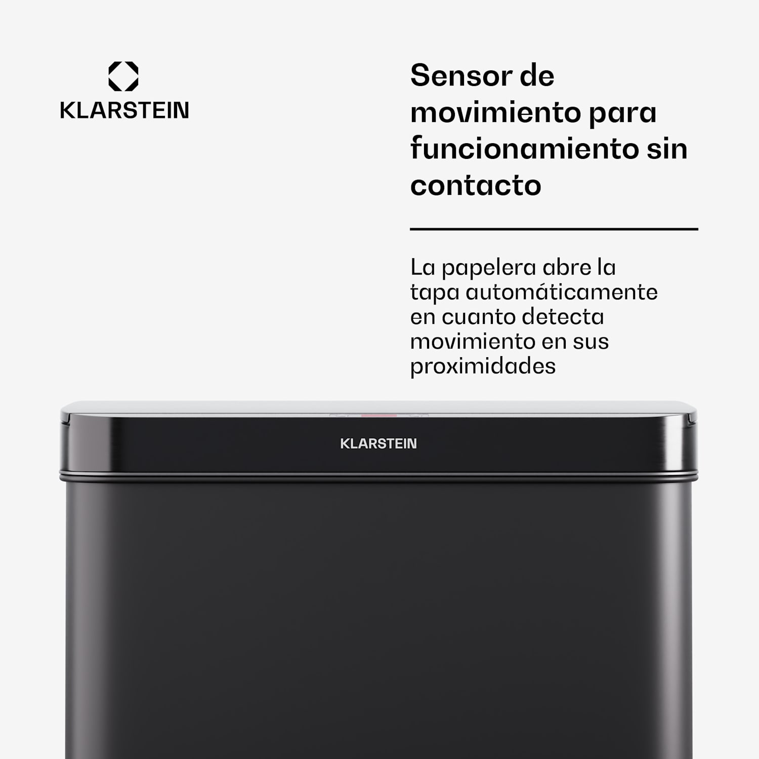 Cubo de basura con sensor sin contacto 60 L Acero inoxidable Cierre suvae Pantalla led Temporizador con pilas 