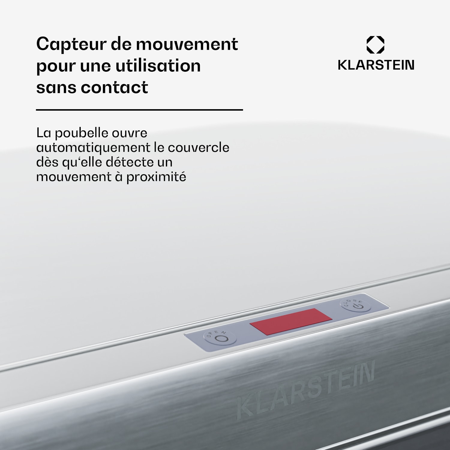 Touchless vuilnisbak met sensor 56L rvs soft-close 3 bakken leddisplay timer 