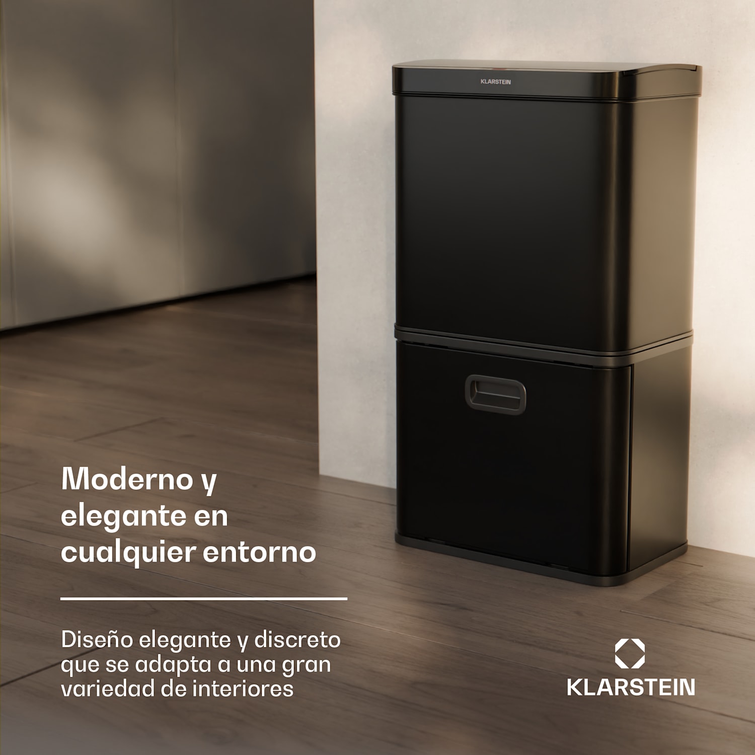 Cubo de basura con sensor sin contacto 56L acero inoxidable Soft-Close 3 contenedores pantalla LED temporizador 