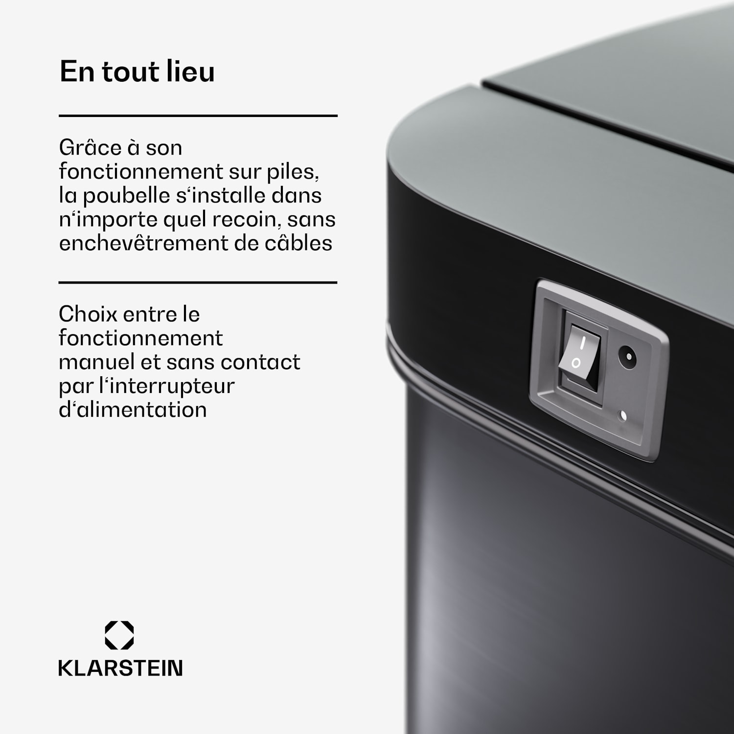 Touchless vuilnisbak met sensor 56L rvs soft-close 3 bakken leddisplay timer 