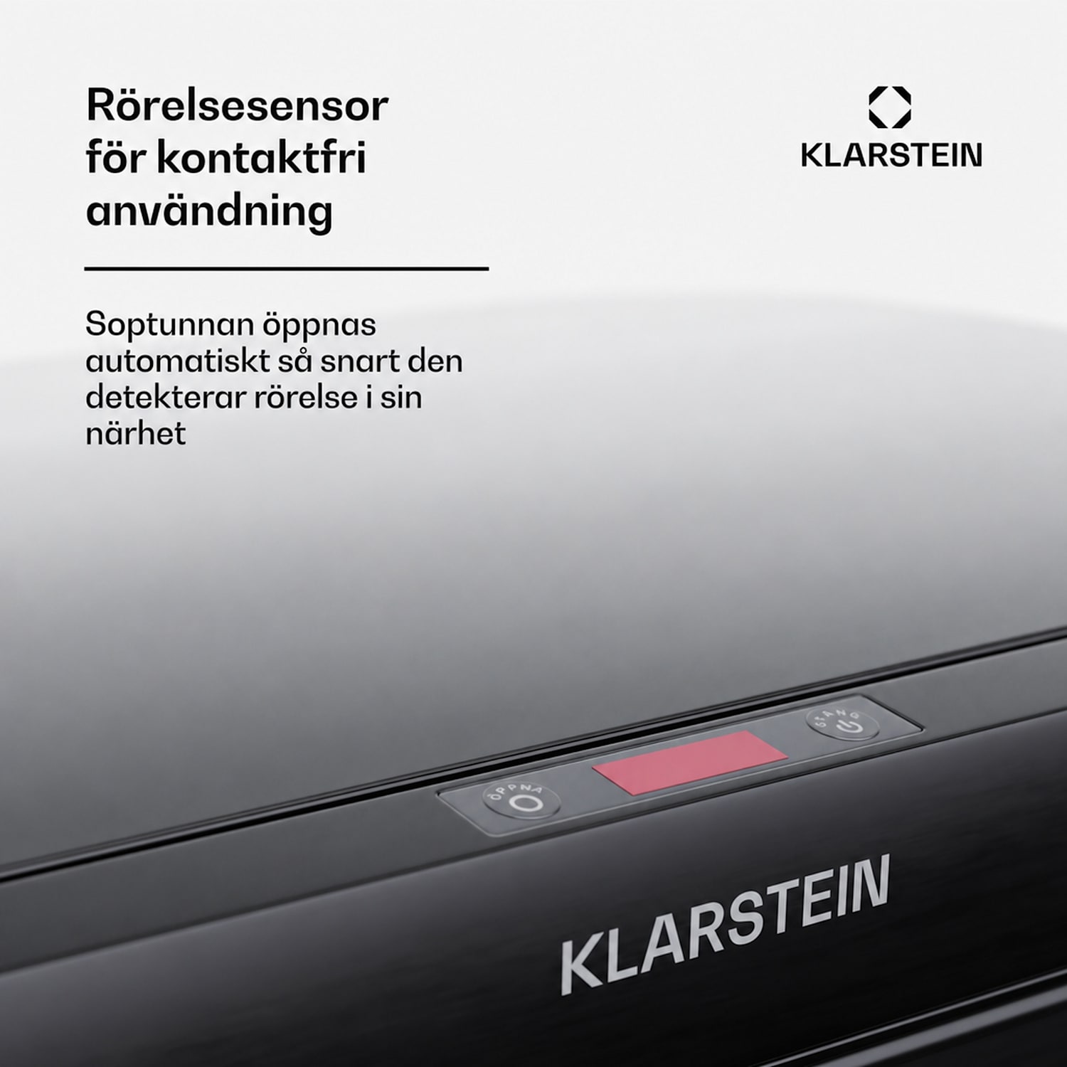 Beröringsfri sensor-soptunna 56L rostfritt stål mjukstängning 3 fack LED-display timer 