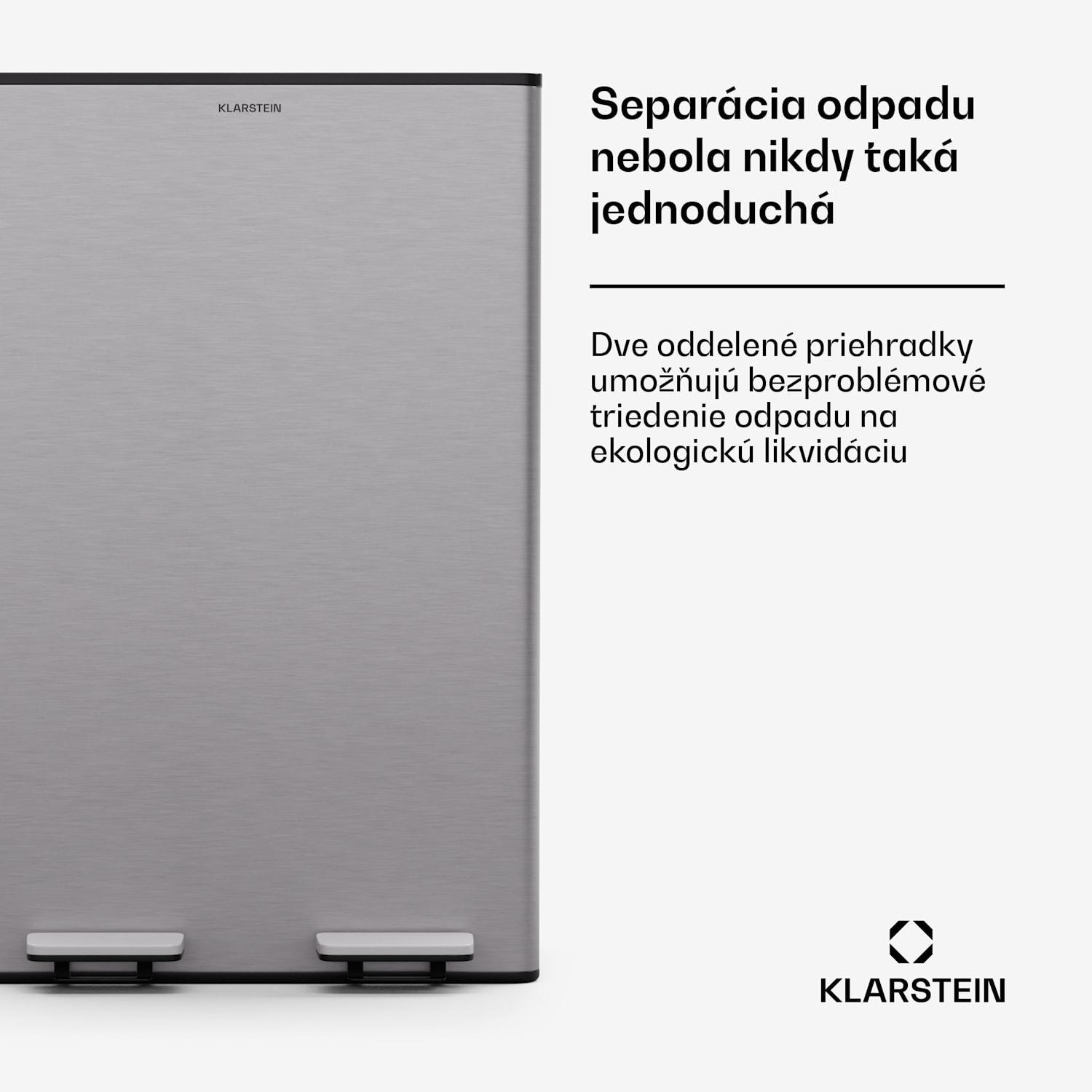 EcoVista, odpadkový kôš s kompostérom, 60 l + 3 l/kôš + kompostér, Soft-Close 60 litrov | Nehrdzavejúca oceľ